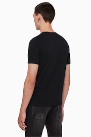 AllSaints Black Brace Short Sleeve Crew 100% Cotton T-Shirt - Image 2 of 5