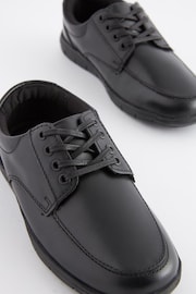 Black Wide Fit (G) School Leather Lace-Up Shoes - Image 3 of 5