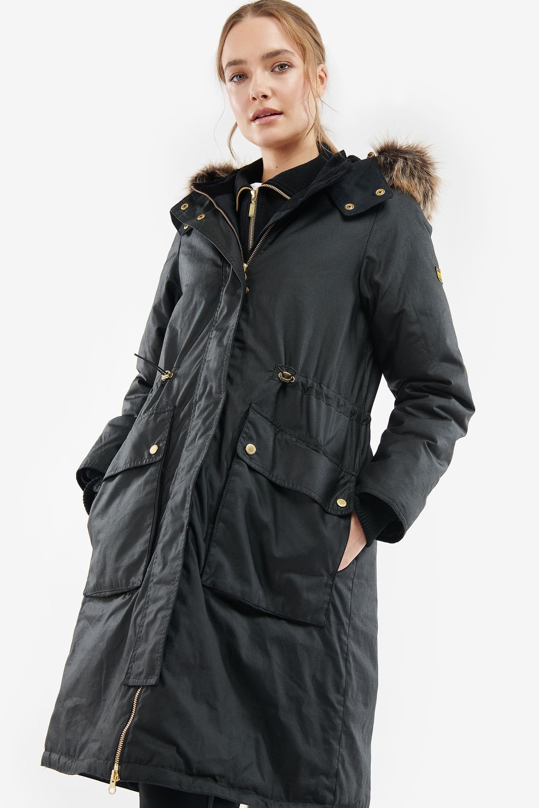 Black wax coat cheap