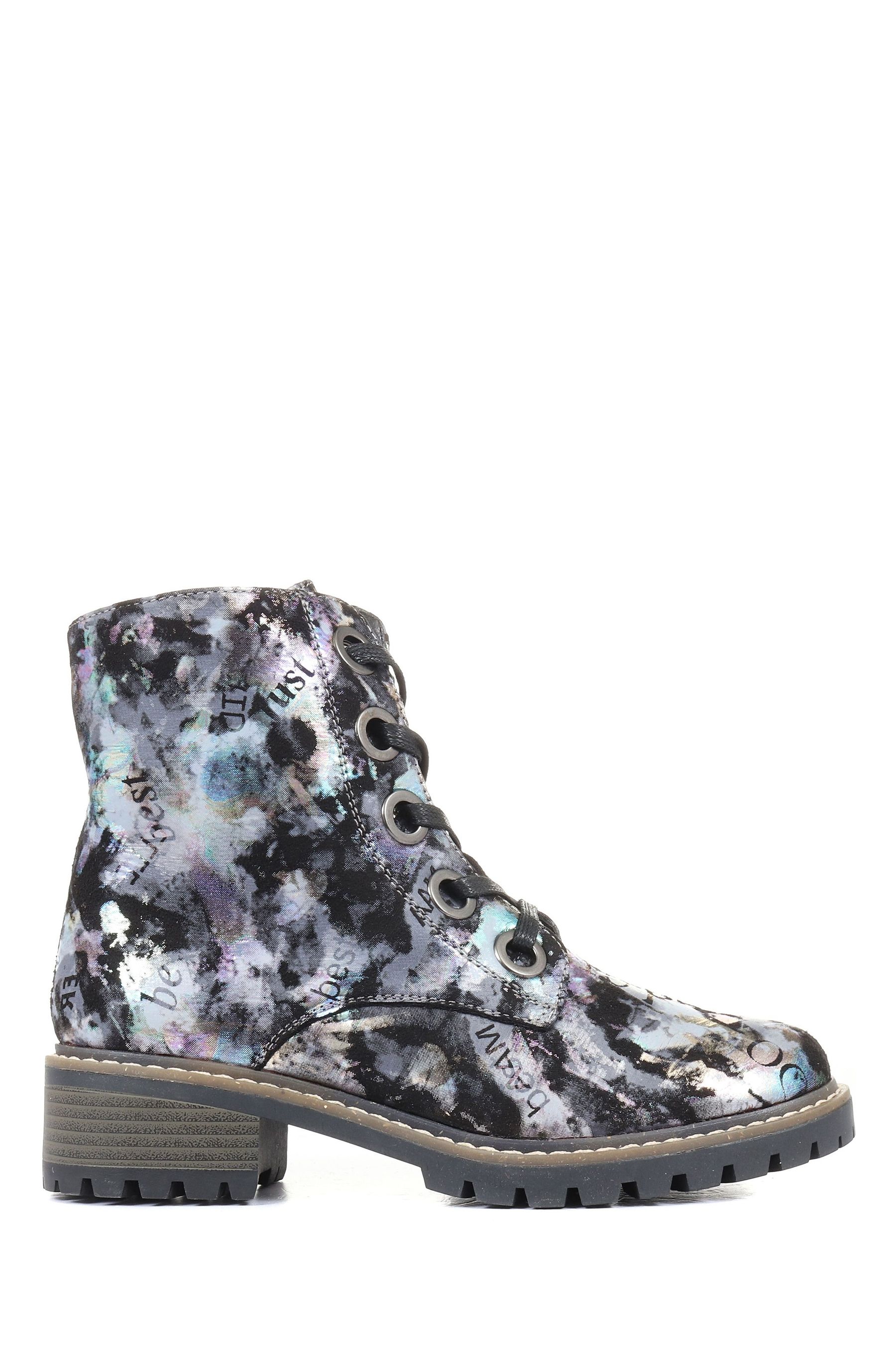 Buy Pavers Black Silver Pavers Ladies Lace Up Ankle Boots from Next Mexico