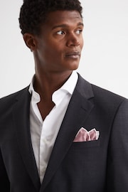 Reiss Pink Ceremony Plain Silk Pocket Square - Image 2 of 5