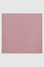 Reiss Pink Ceremony Plain Silk Pocket Square - Image 4 of 5