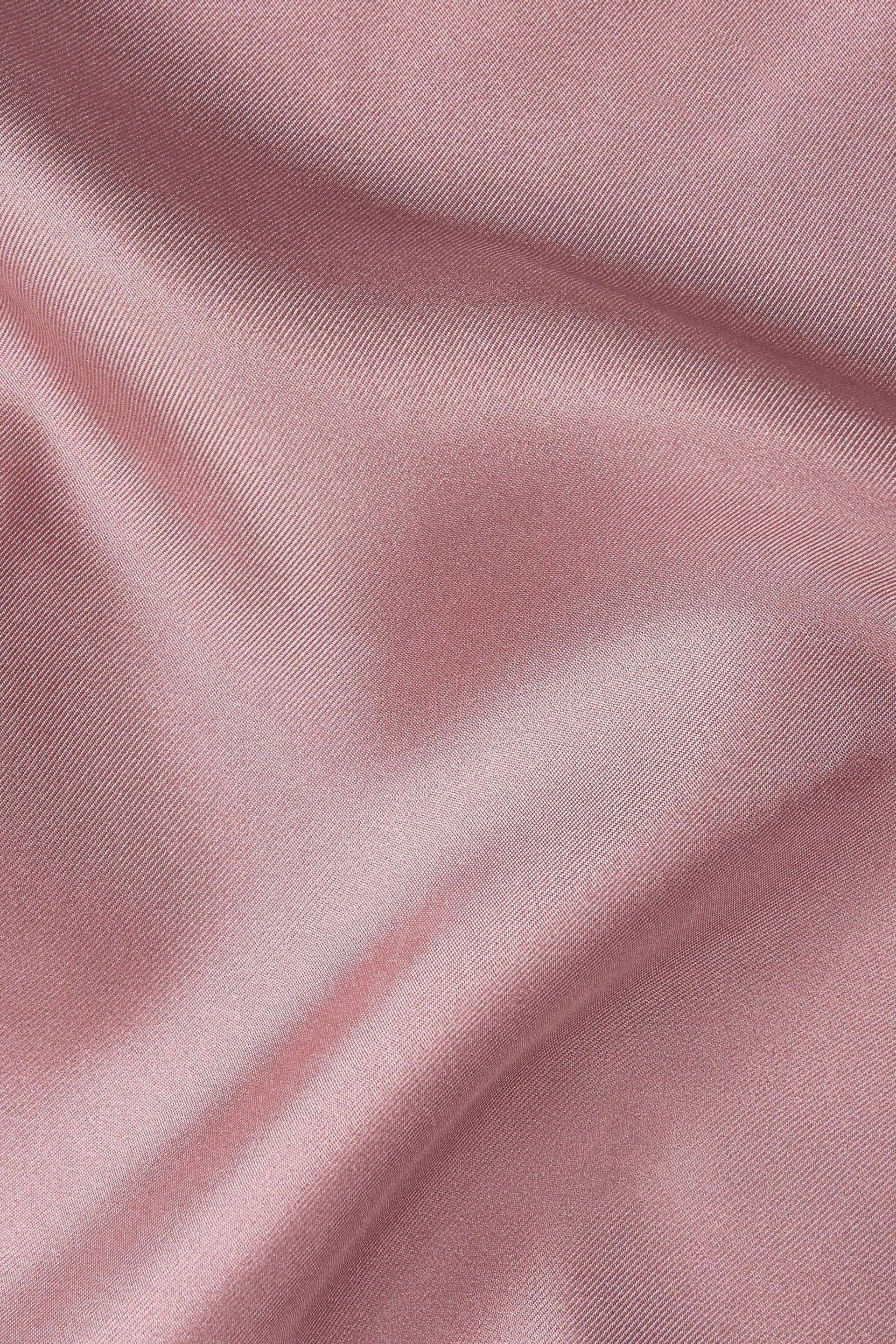 Reiss Pink Ceremony Plain Silk Pocket Square - Image 5 of 5