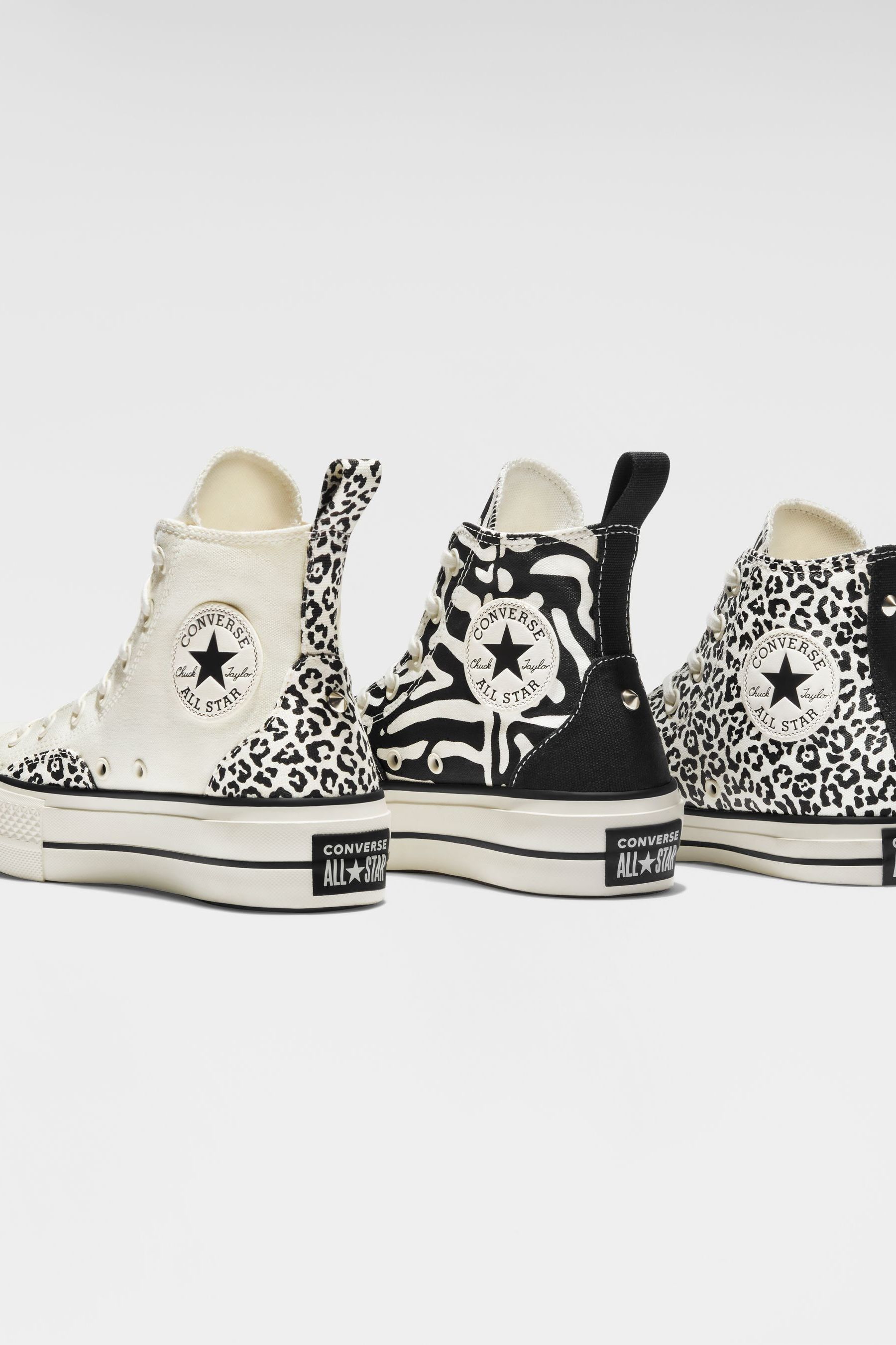 Buy Converse Animal Animal Print High Top Trainers from Next Luxembourg