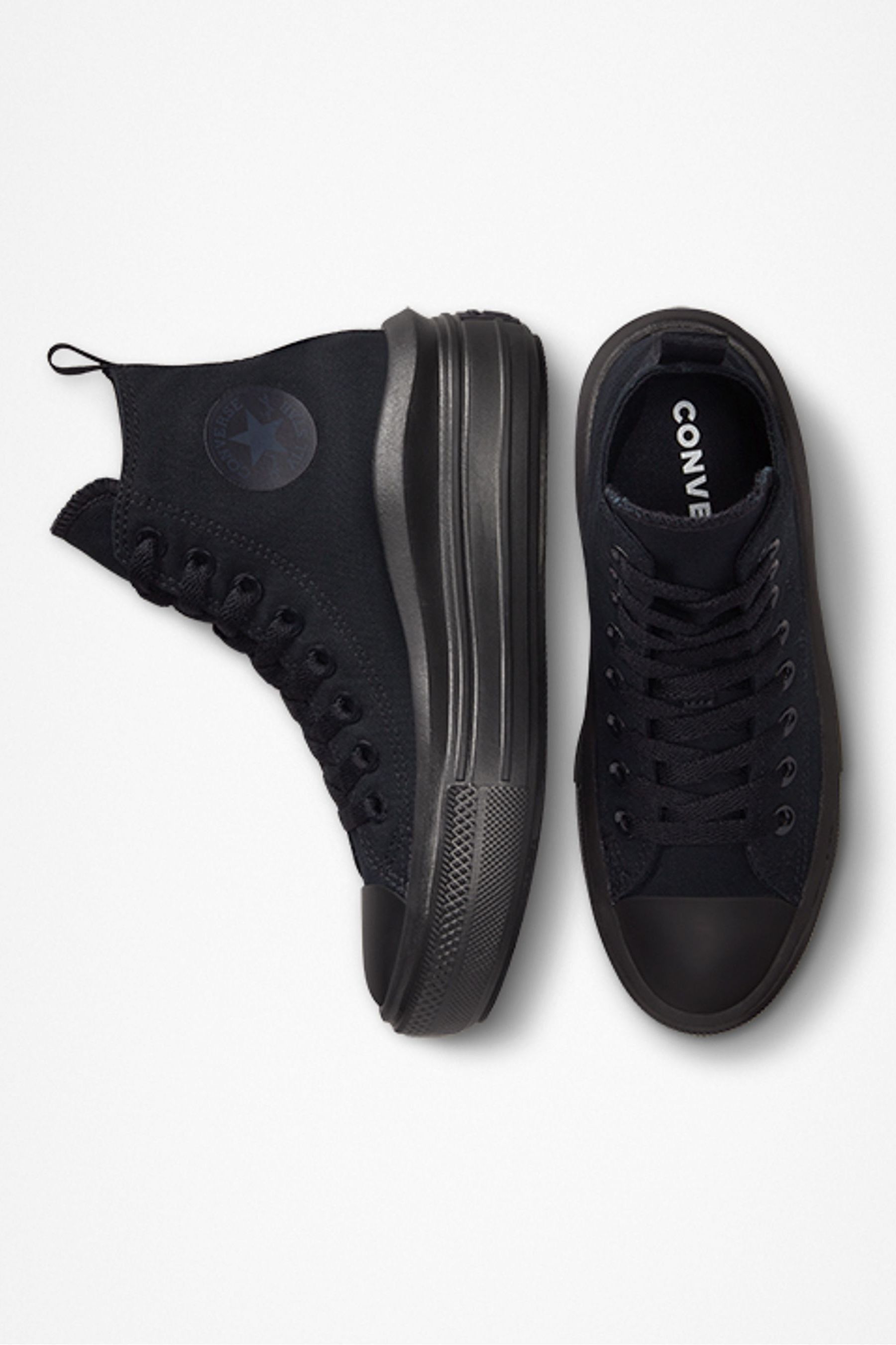 Platform all black converse deals