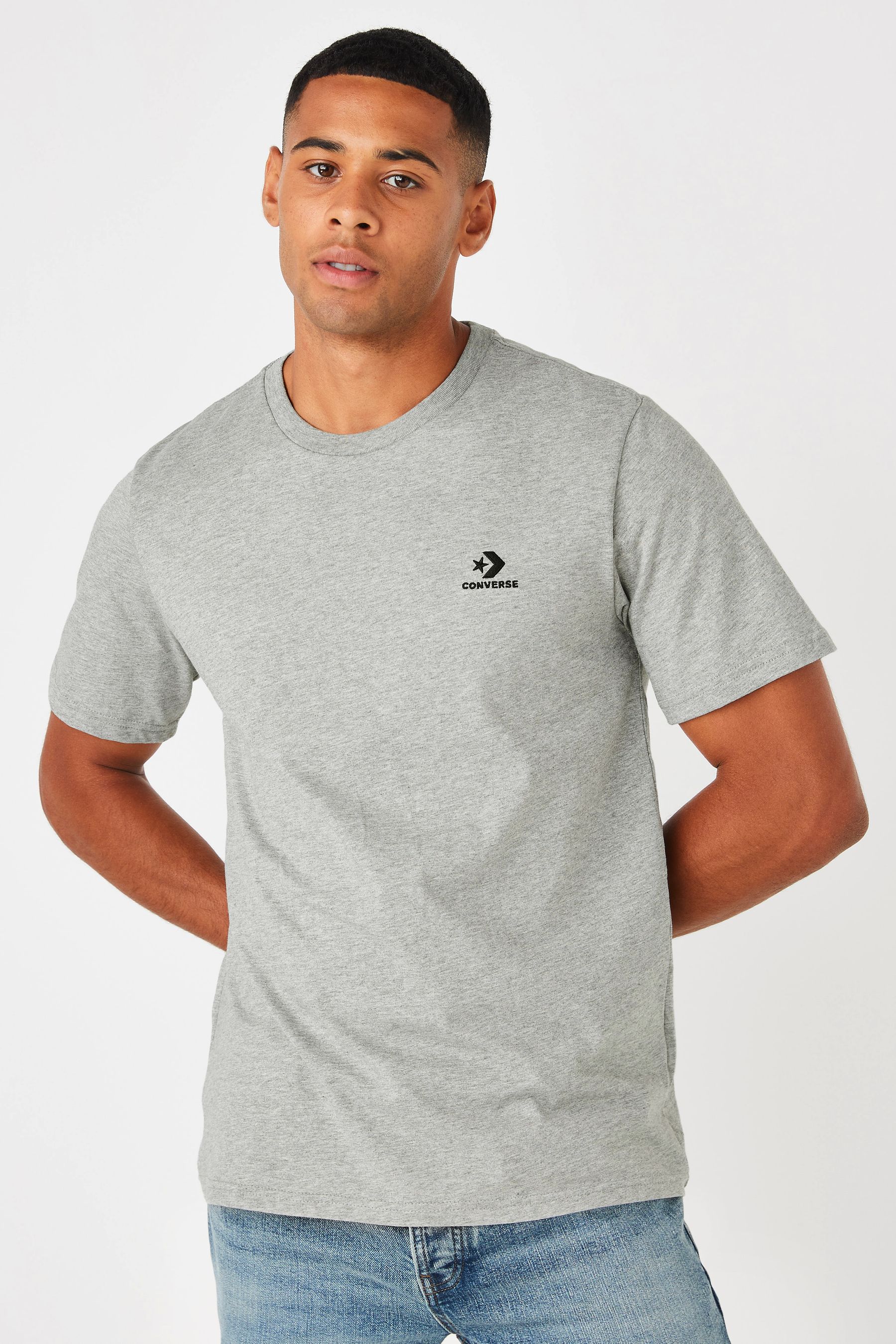 Buy Converse Grey Classic T Shirt from Next Luxembourg