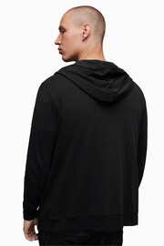 AllSaints Black 100% Cotton Brace Hoodie - Image 2 of 6