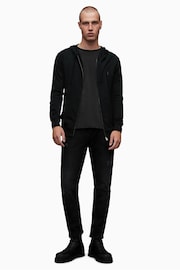 AllSaints Black 100% Cotton Brace Hoodie - Image 3 of 6