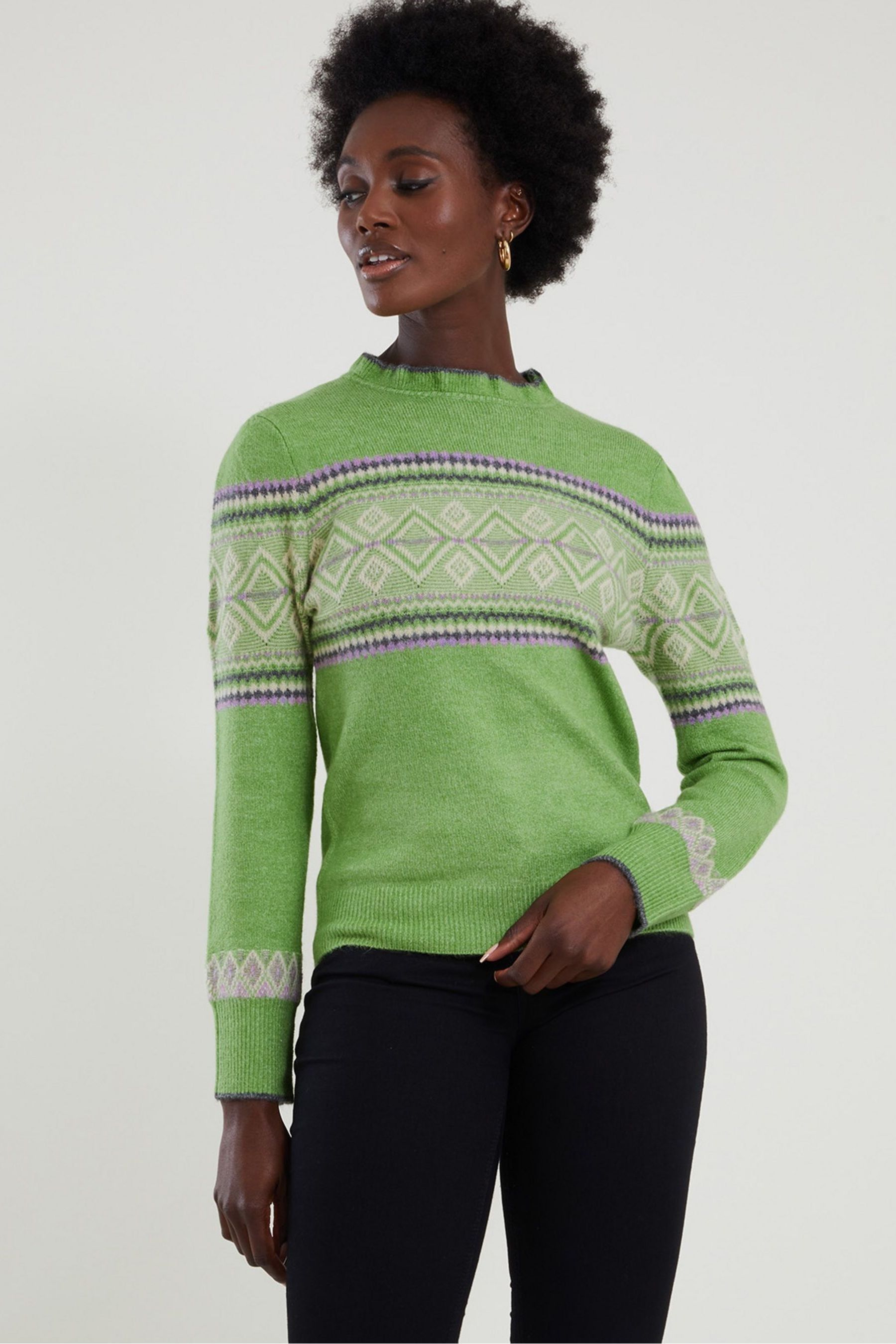 Monsoon green jumper clearance