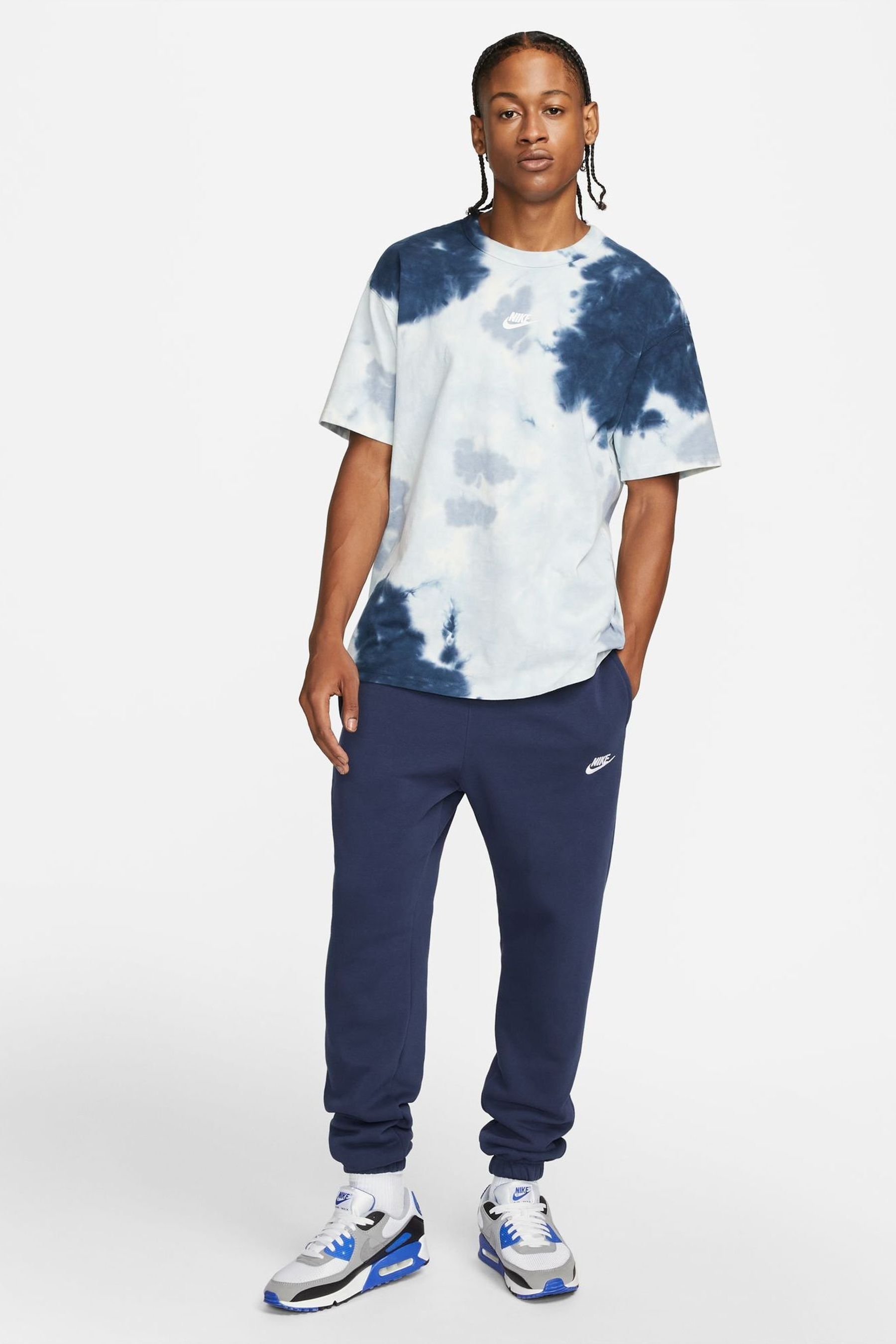 Nike navy cuffed joggers online