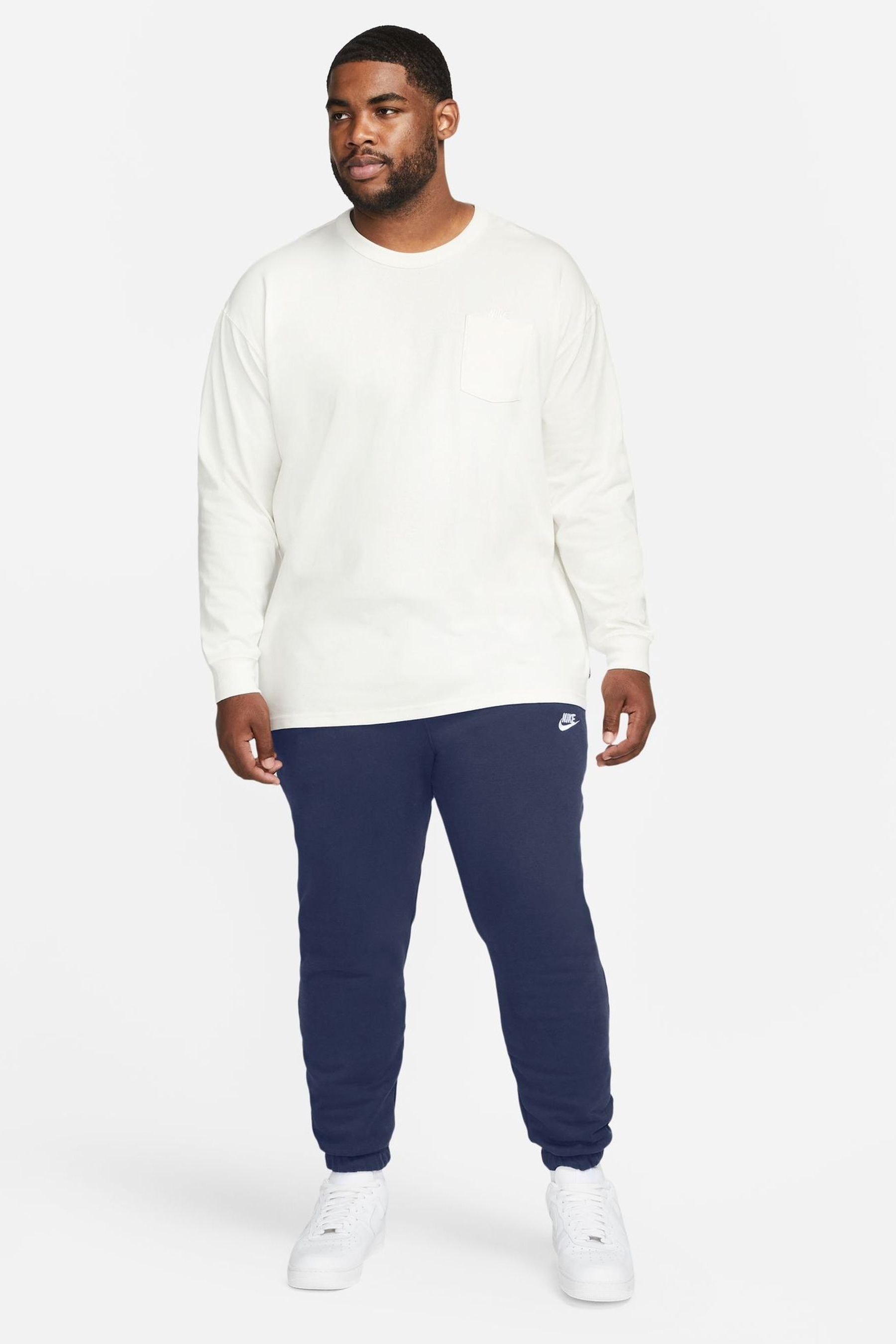 Nike tall club cuffed jogger in navy cheap