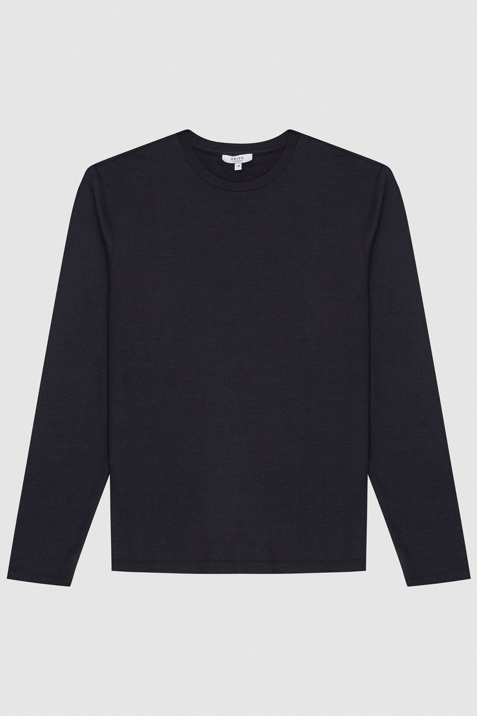 Reiss Grey Armstrong Crew Neck Jersey Top - Image 2 of 5