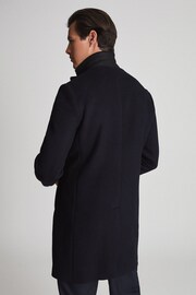Reiss Blue Gable Wool Blend Epsom Overcoat - Image 5 of 6