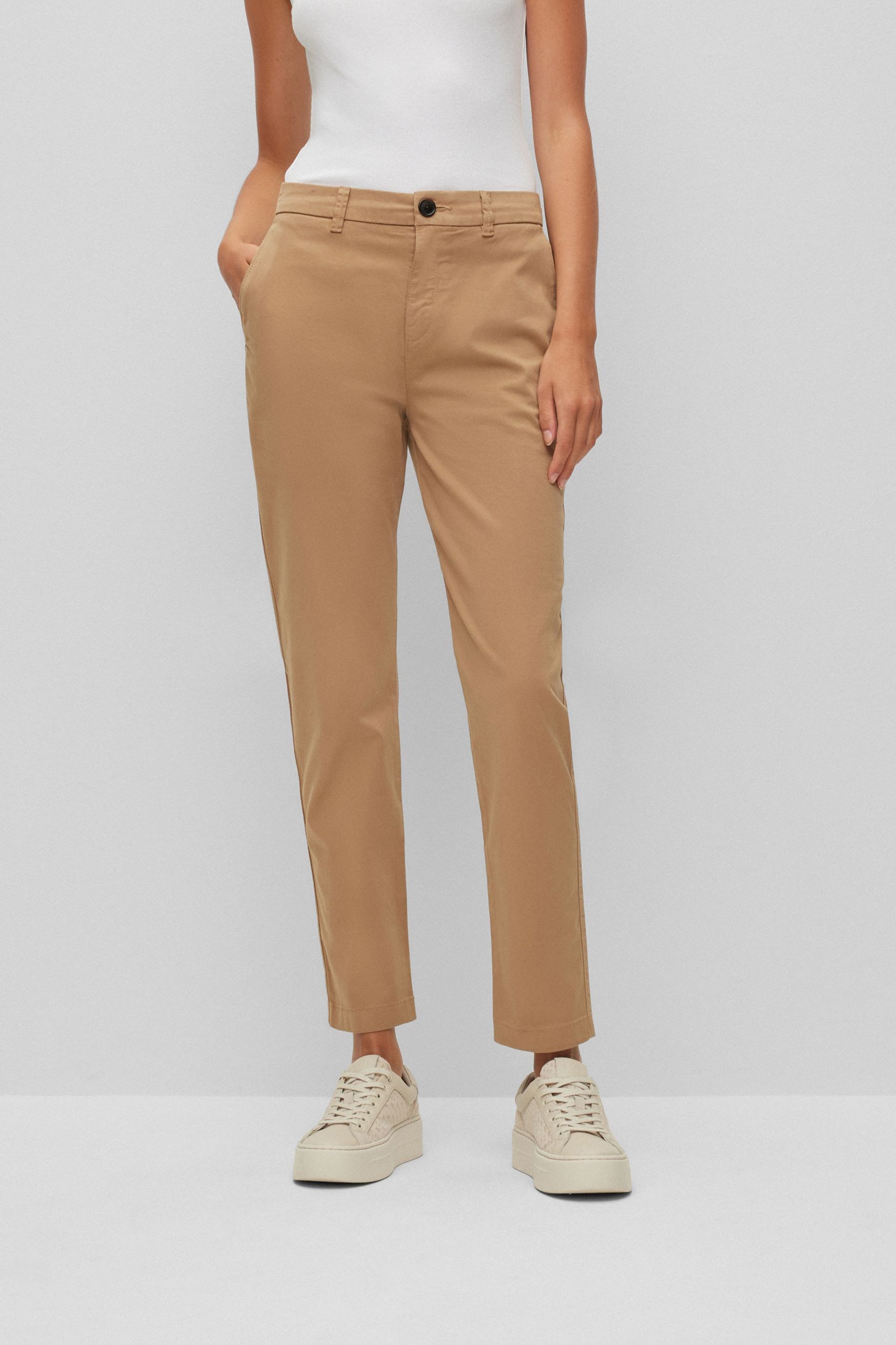 Buy BOSS Natural Tachini Slim Fit Cigarette Trousers from the Next UK online shop