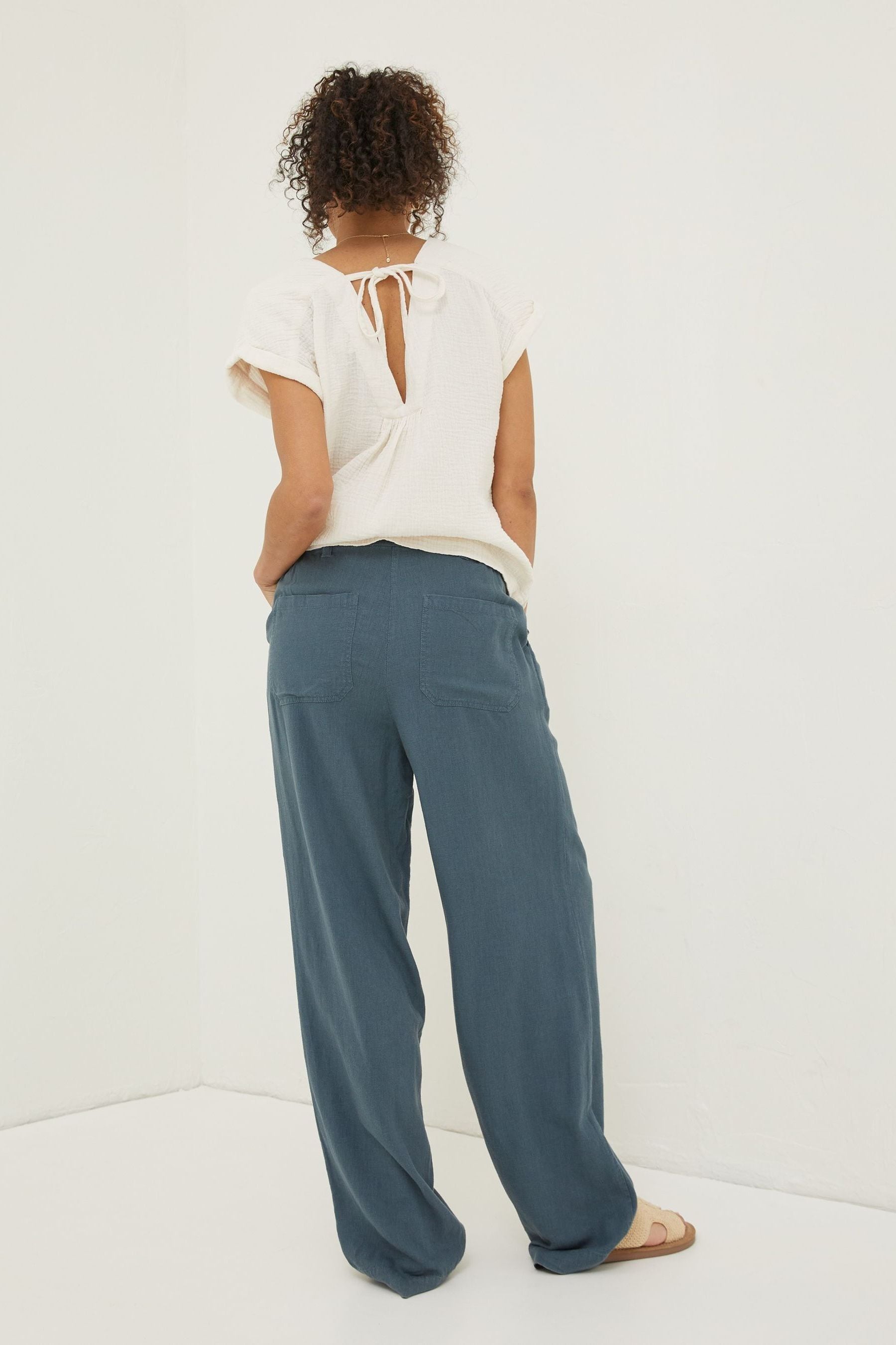 Next wide leg cropped trousers top