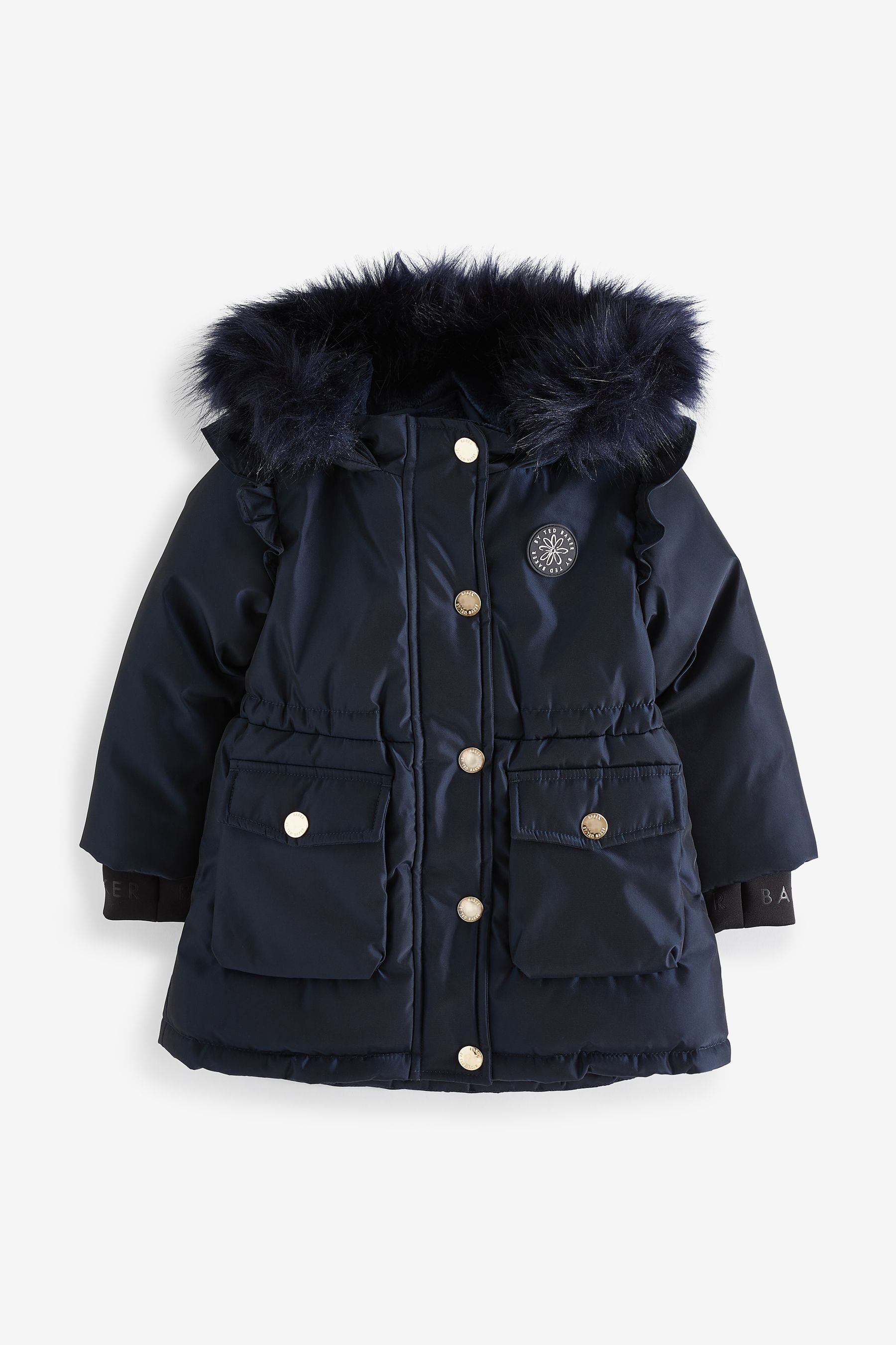 Ted baker zowe ruffle parka shop