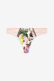 B by Ted Baker Pink Bird Floral Lingerie Thong - Image 2 of 2