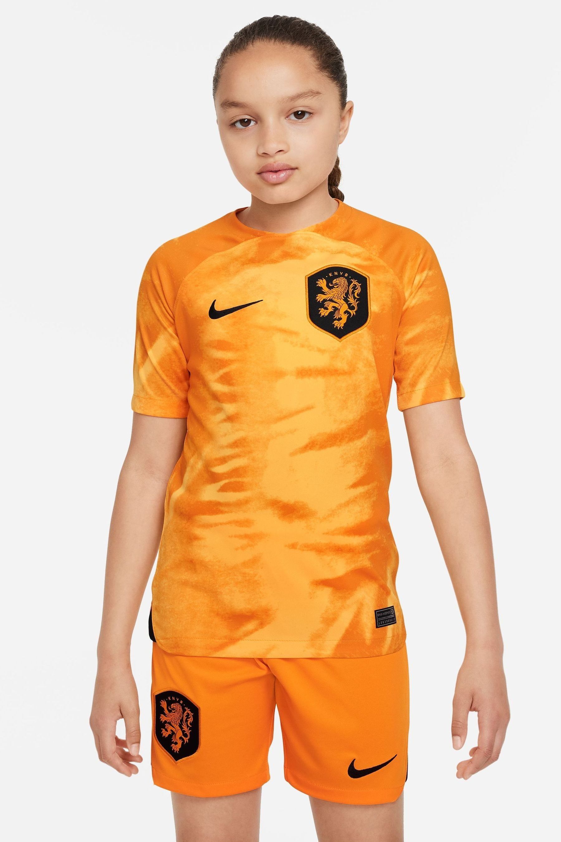 Buy Nike Orange Netherlands Home Stadium Football Shirt from Next Luxembourg