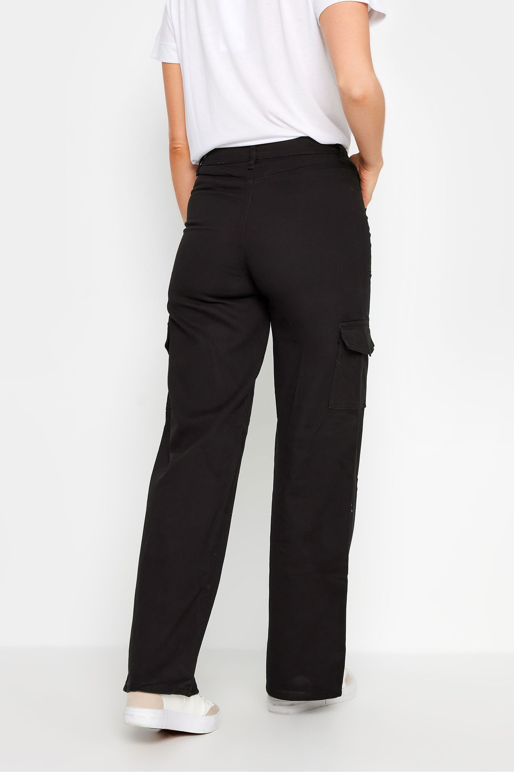 Buy Long Tall Sally Black Loose Utility 100 Cotton Trousers from Next Oman