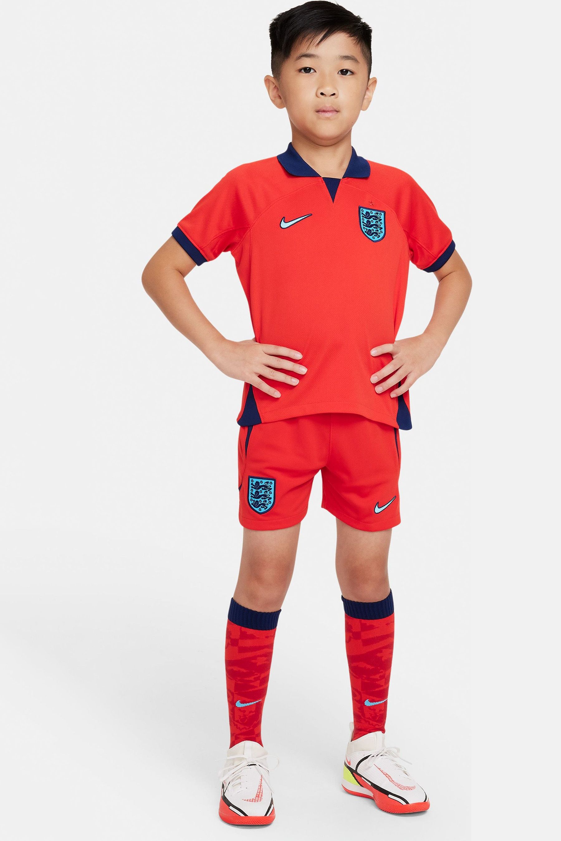 Buy Nike Red Blank Little Kids England Away Football Kit from Next Luxembourg