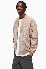 AllSaints Brown Awari Oversized Bomber - Image 1 of 6