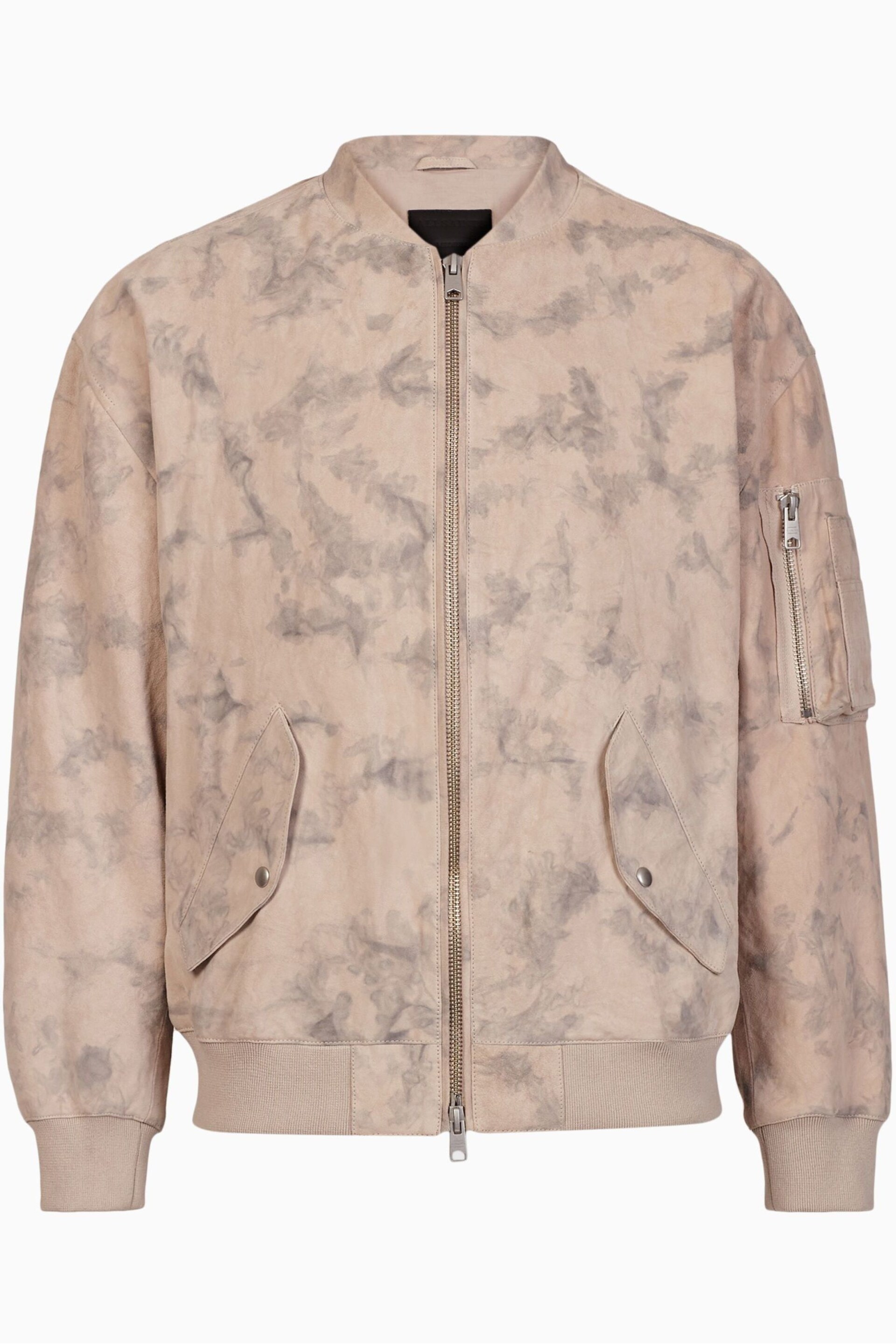 AllSaints Brown Awari Oversized Bomber - Image 6 of 6