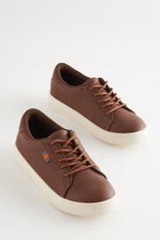 Tan Brown Smart Lace-Up Shoes - Image 4 of 5