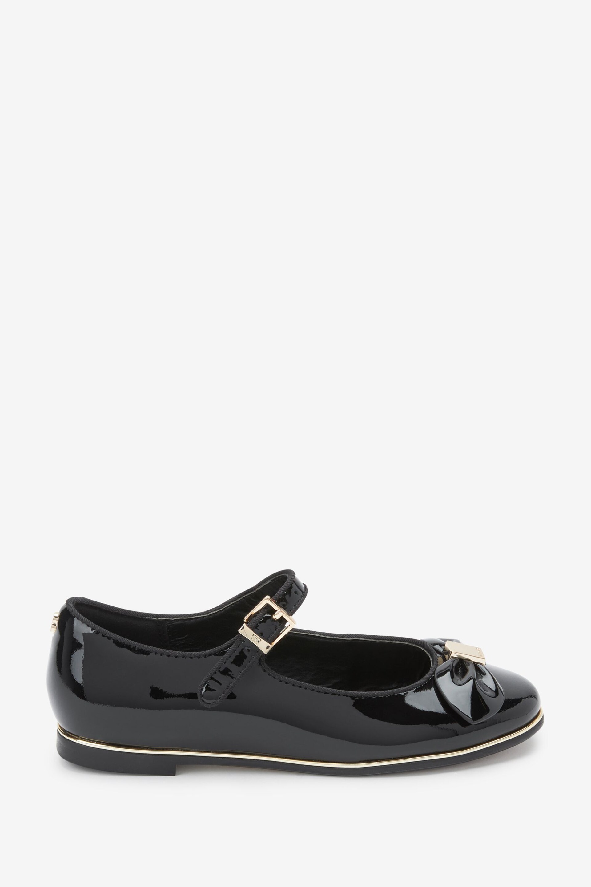 Baker by Ted Baker Black Pat Bow MJ Shoes - Image 1 of 5