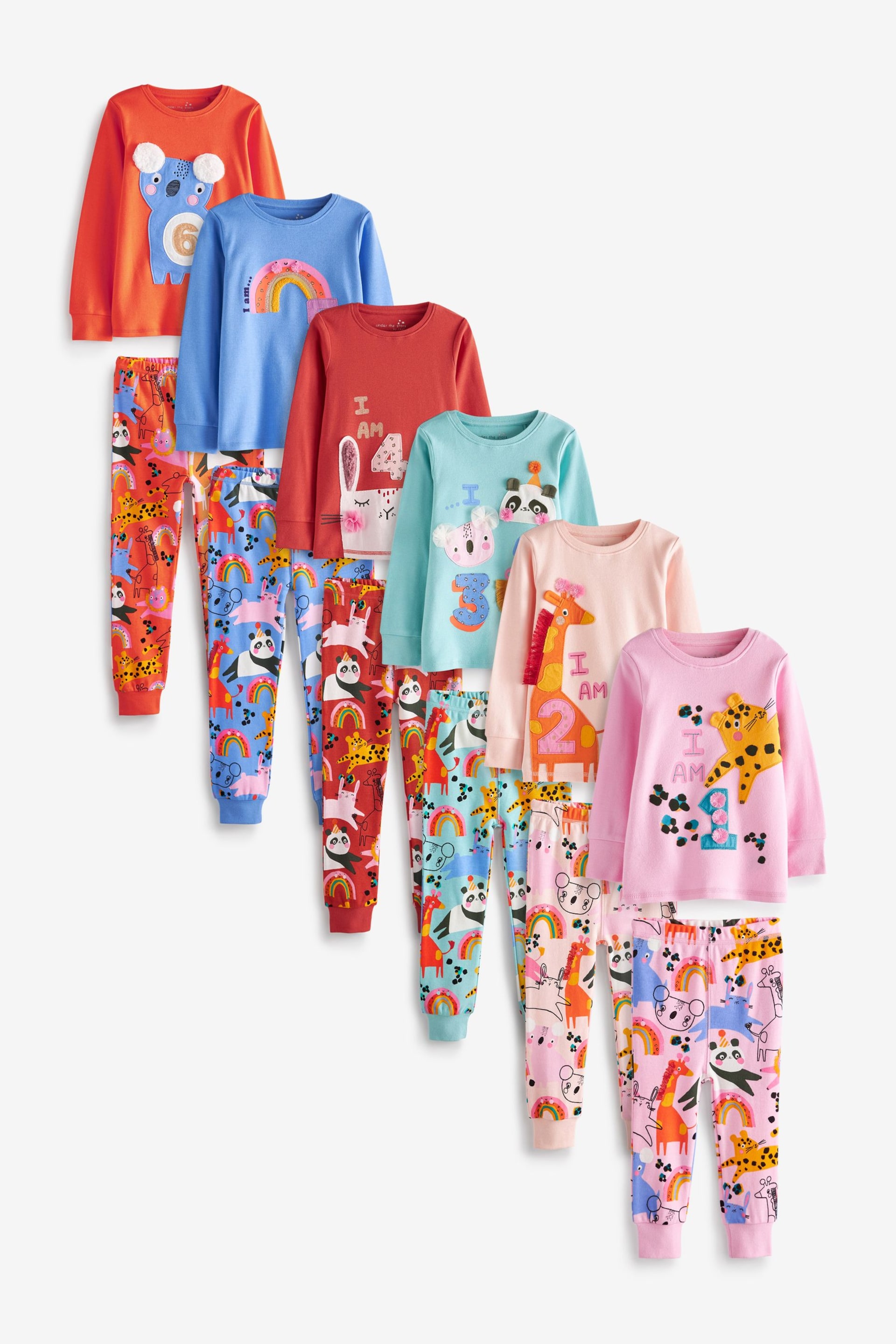 Bright 'I Am' Birthday Long Sleeve Pyjama 1 Pack - Image 1 of 9