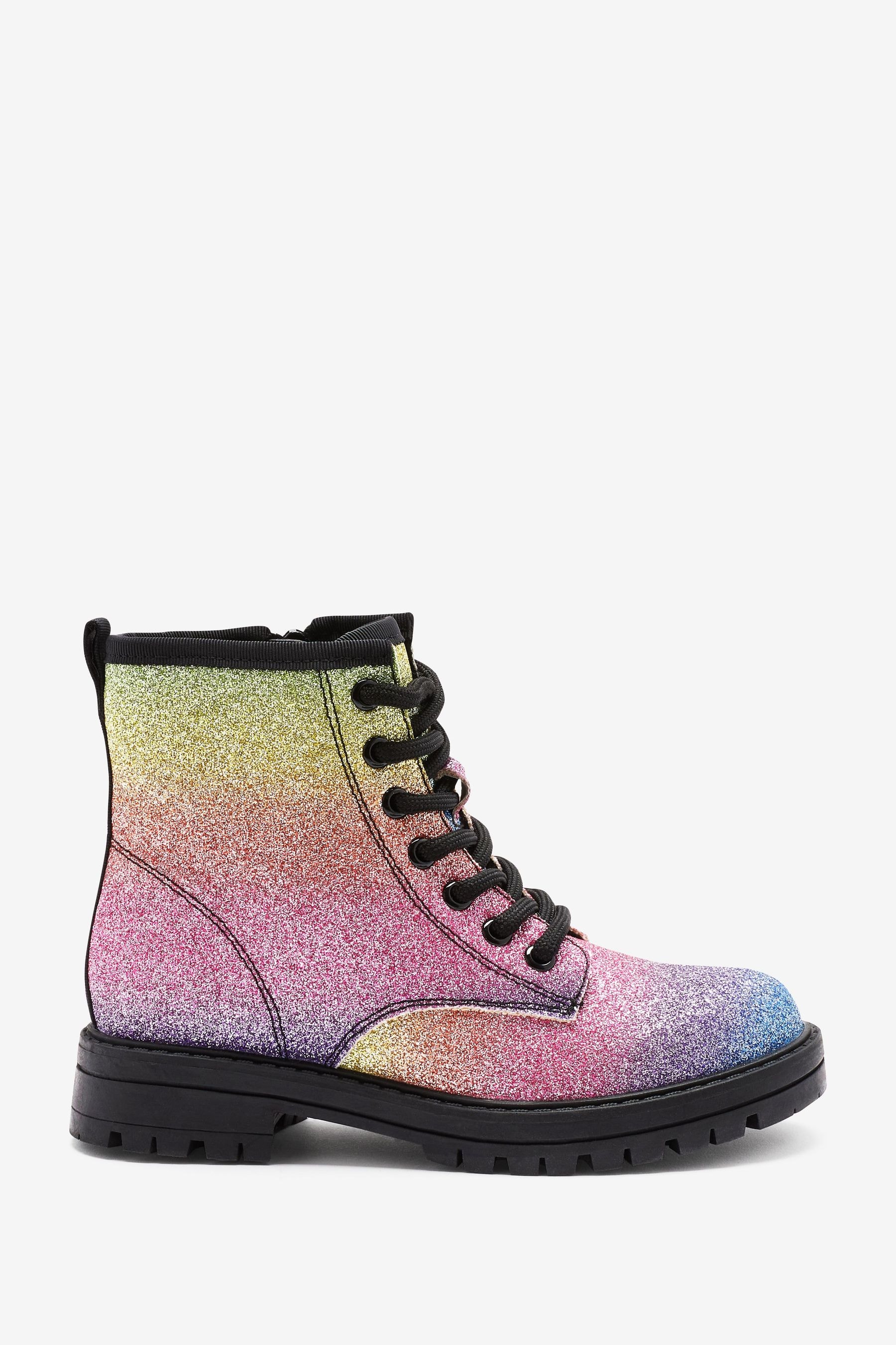 Glitter rainbow boots online