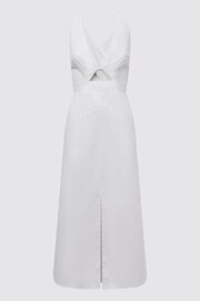 Reiss Ivory Rhoda Cotton-Linen Midi Dress - Image 2 of 5