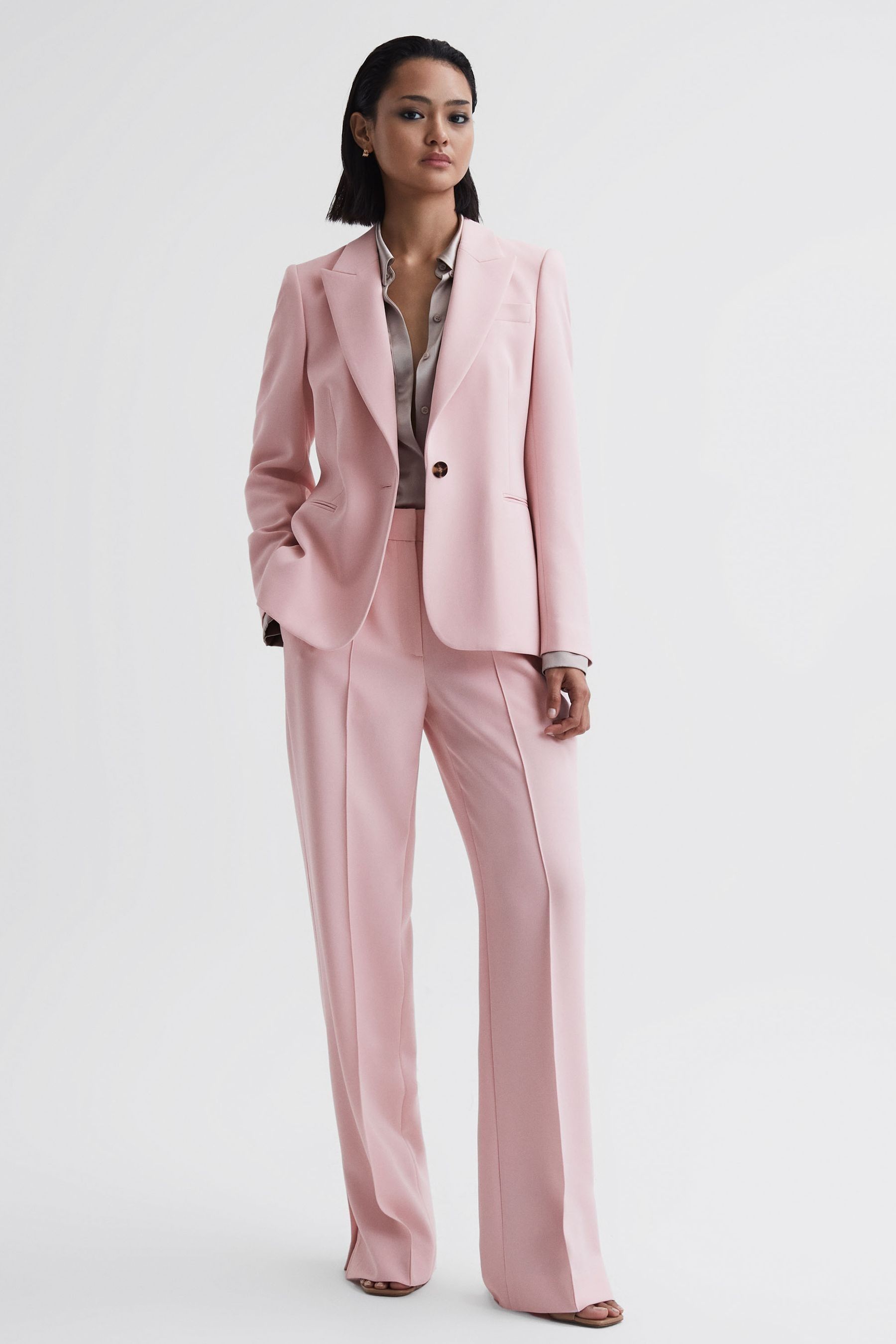 Reiss pink blazer top