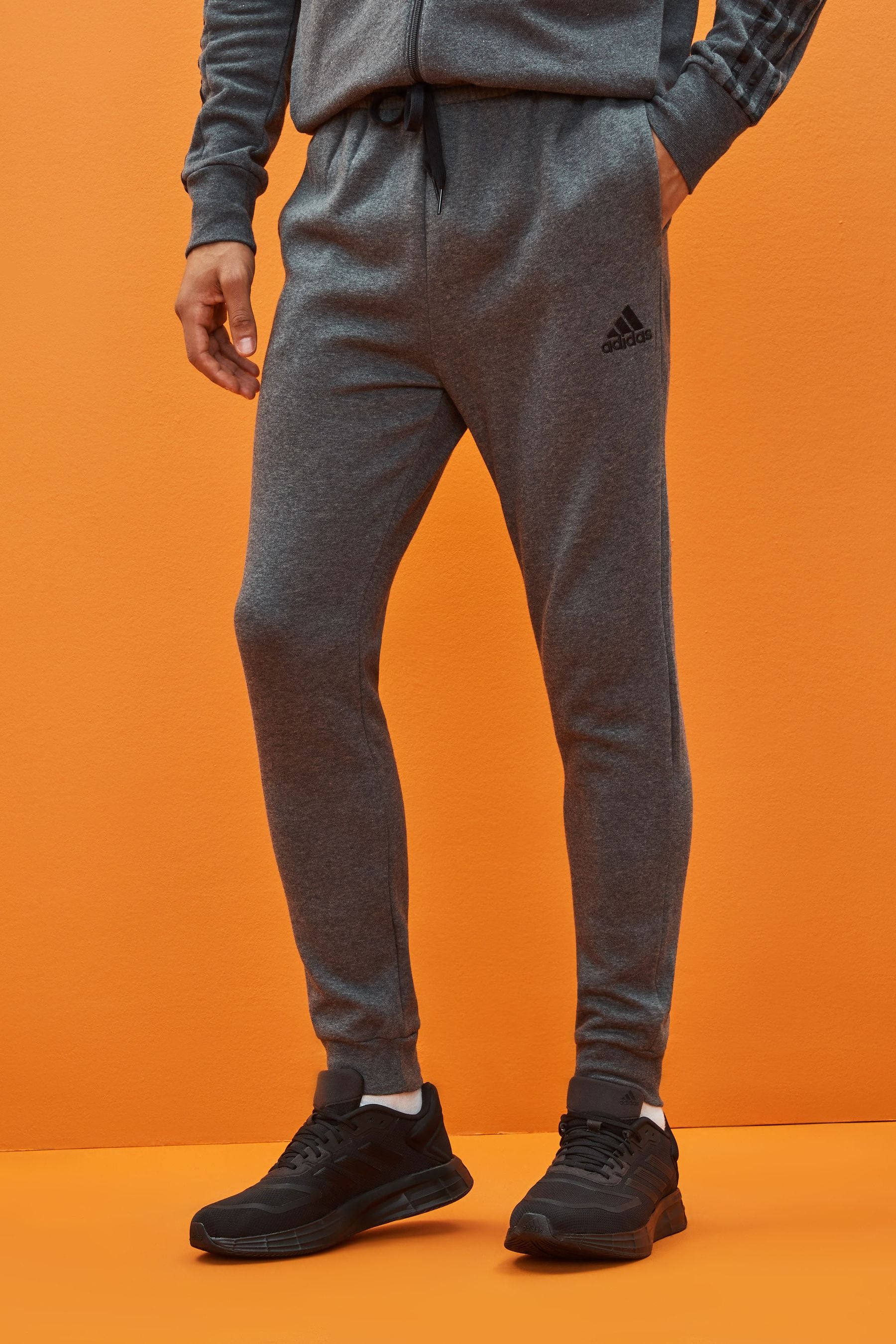 Adidas joggers men grey clearance