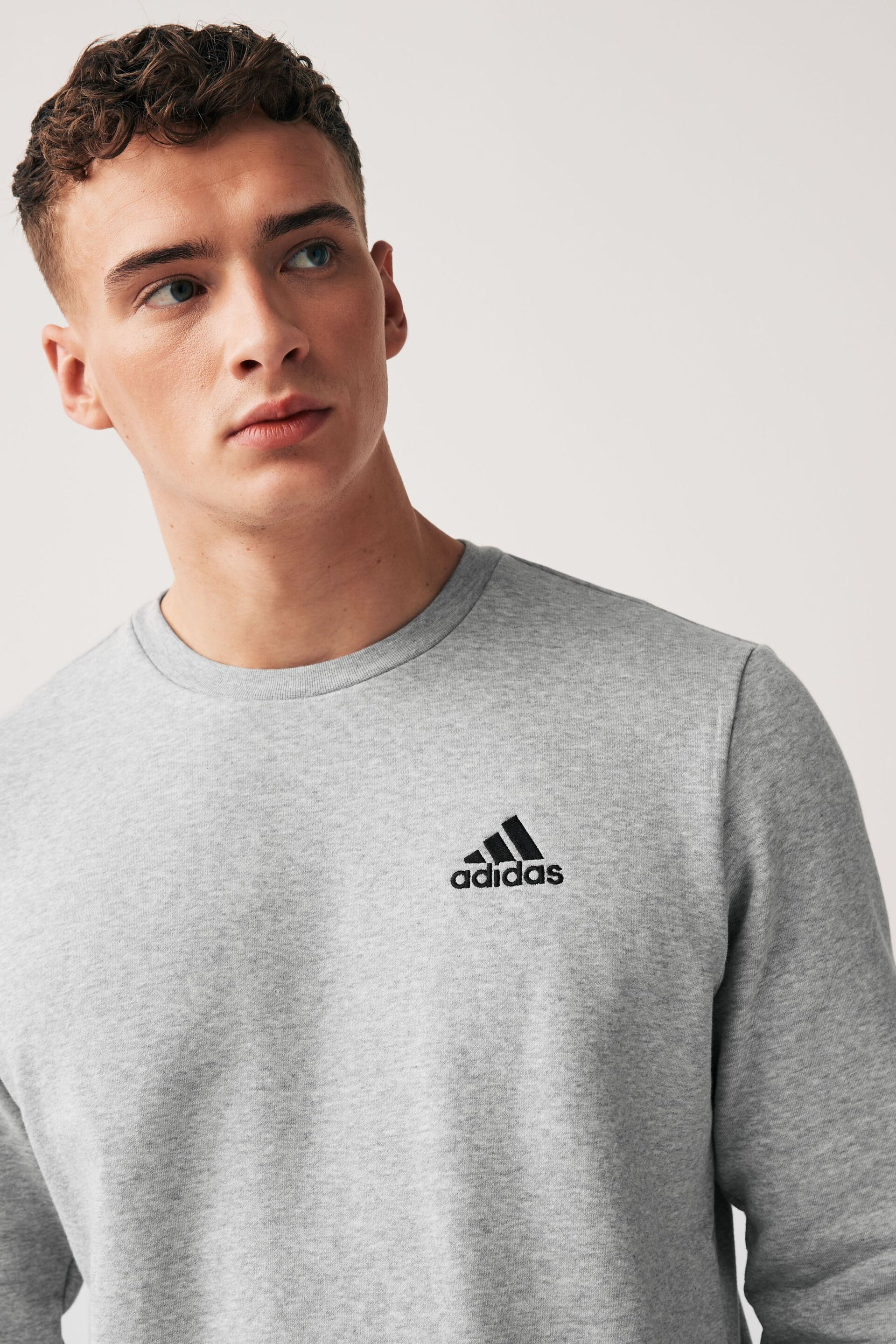 adidas Grey Feelcozy Sweat Top - Image 4 of 5