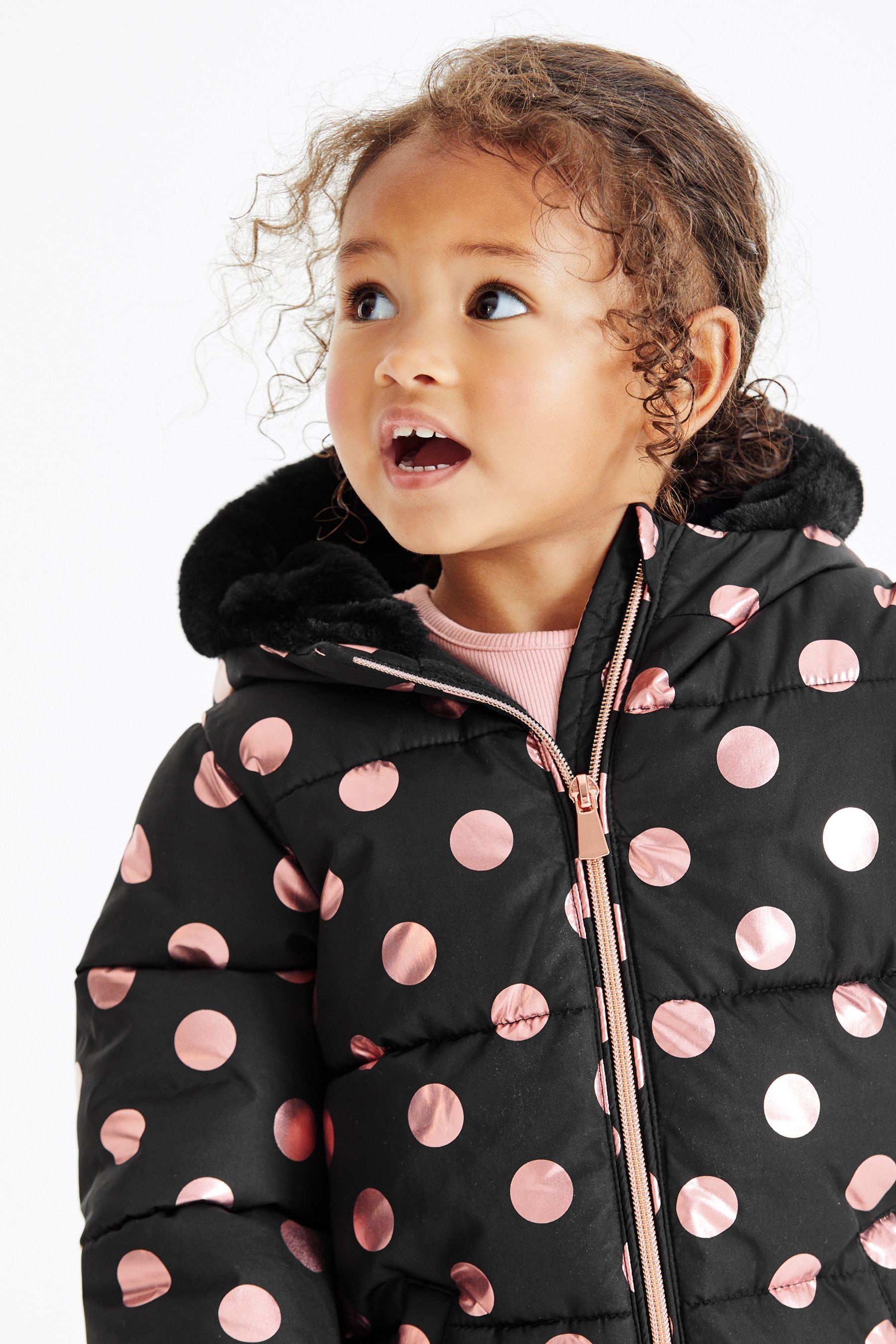 Buy Black Rose Gold Spot Shower Resistant Snow Suit 3mths 7yrs from Next Luxembourg