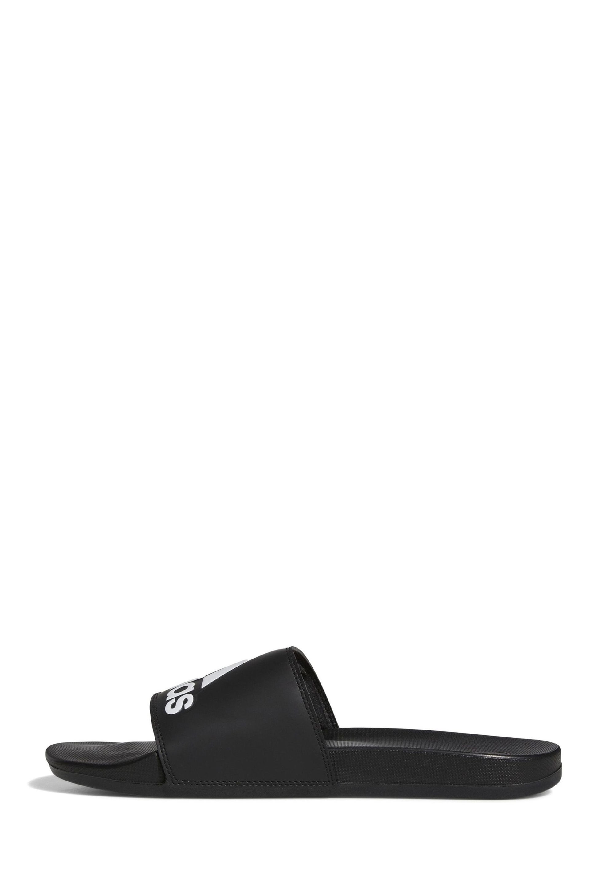 adidas Dark Black Sportswear Adilette Comfort Slides - Image 2 of 9