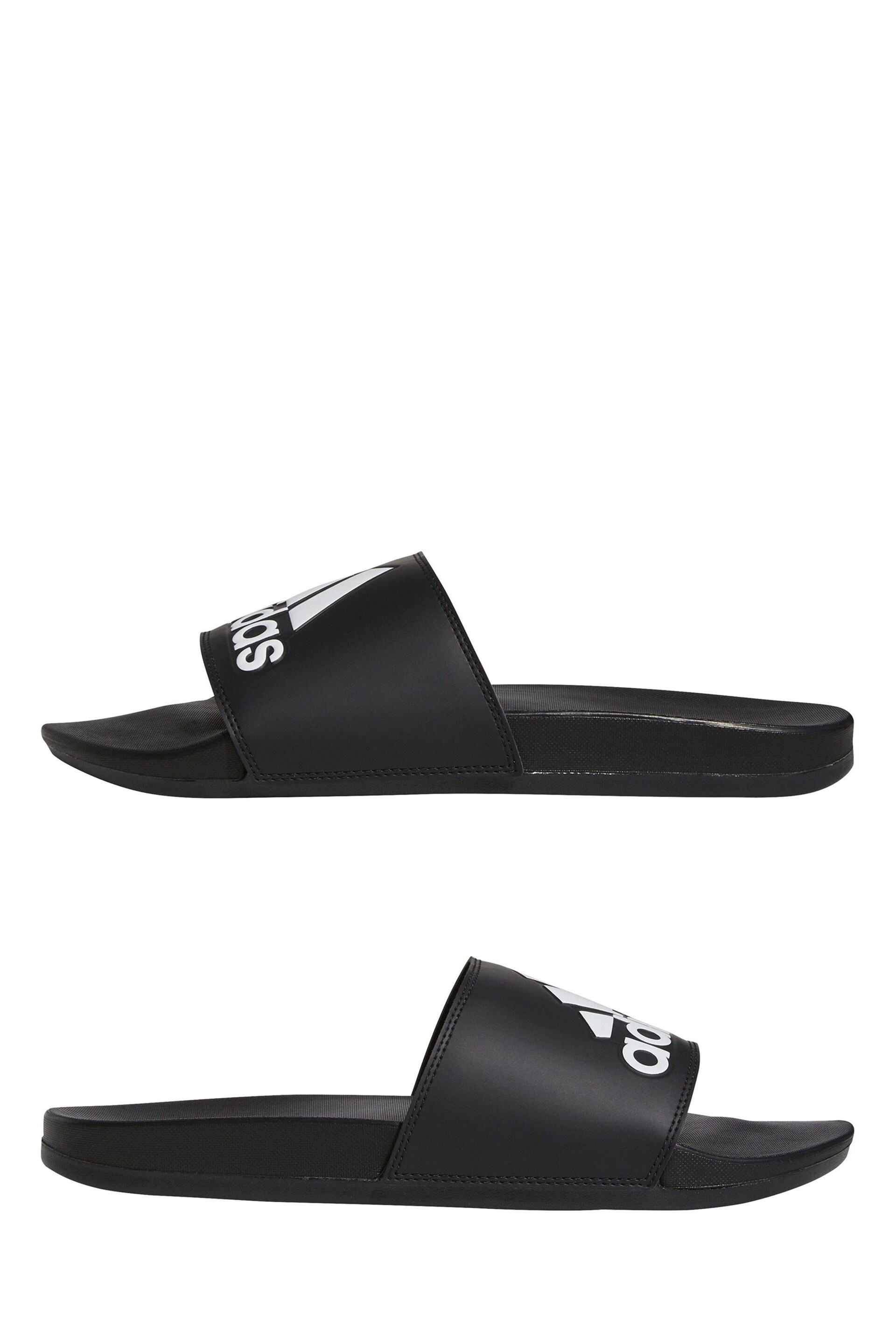 adidas Dark Black Sportswear Adilette Comfort Slides - Image 5 of 9