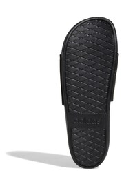 adidas Dark Black Sportswear Adilette Comfort Slides - Image 7 of 9