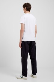 French Connection Black Peached Cotton Straight Leg Trouser - Image 2 of 3