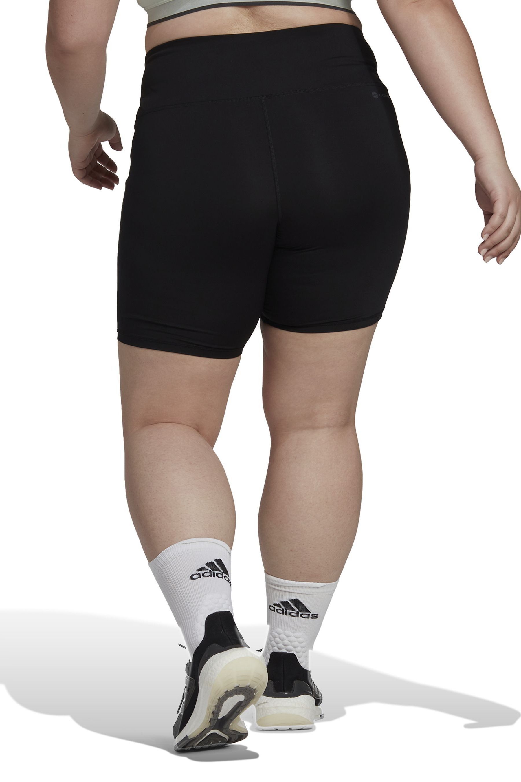 Buy adidas Black Curve Training Essentials 3 Stripes High Waisted Short Leggings from Next Luxembourg
