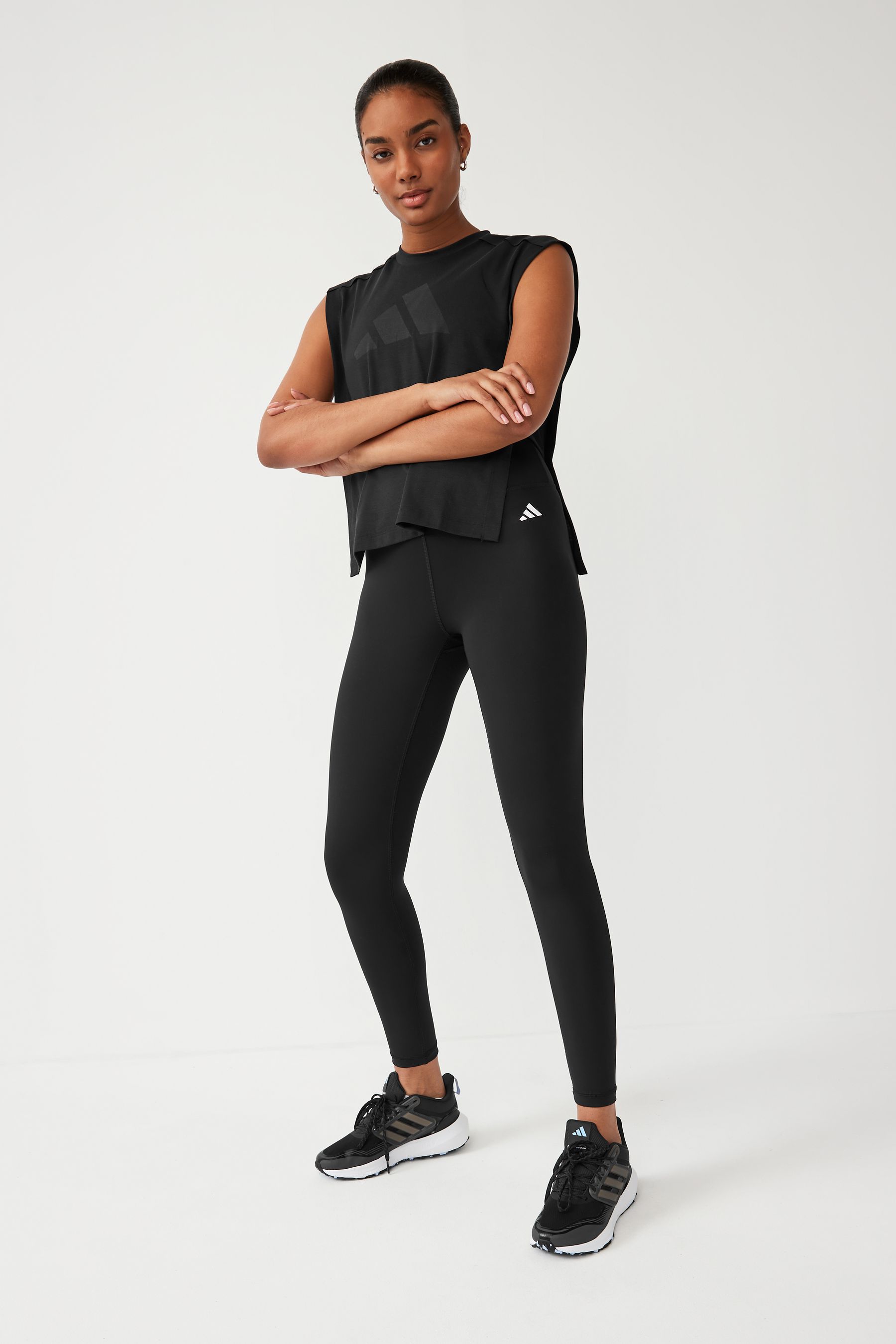 Adidas high waisted training pants sales
