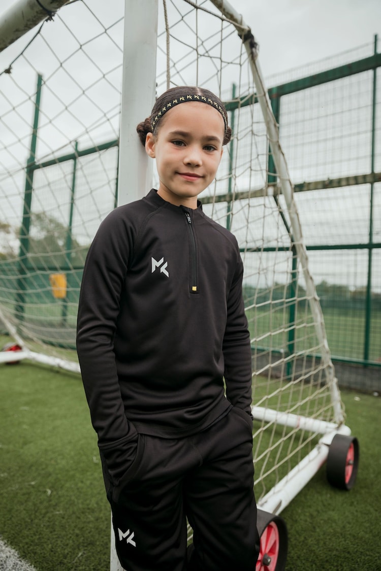 Miss Kick Girls Teal Blue Quarter Zip Training Top - Image 1 of 4