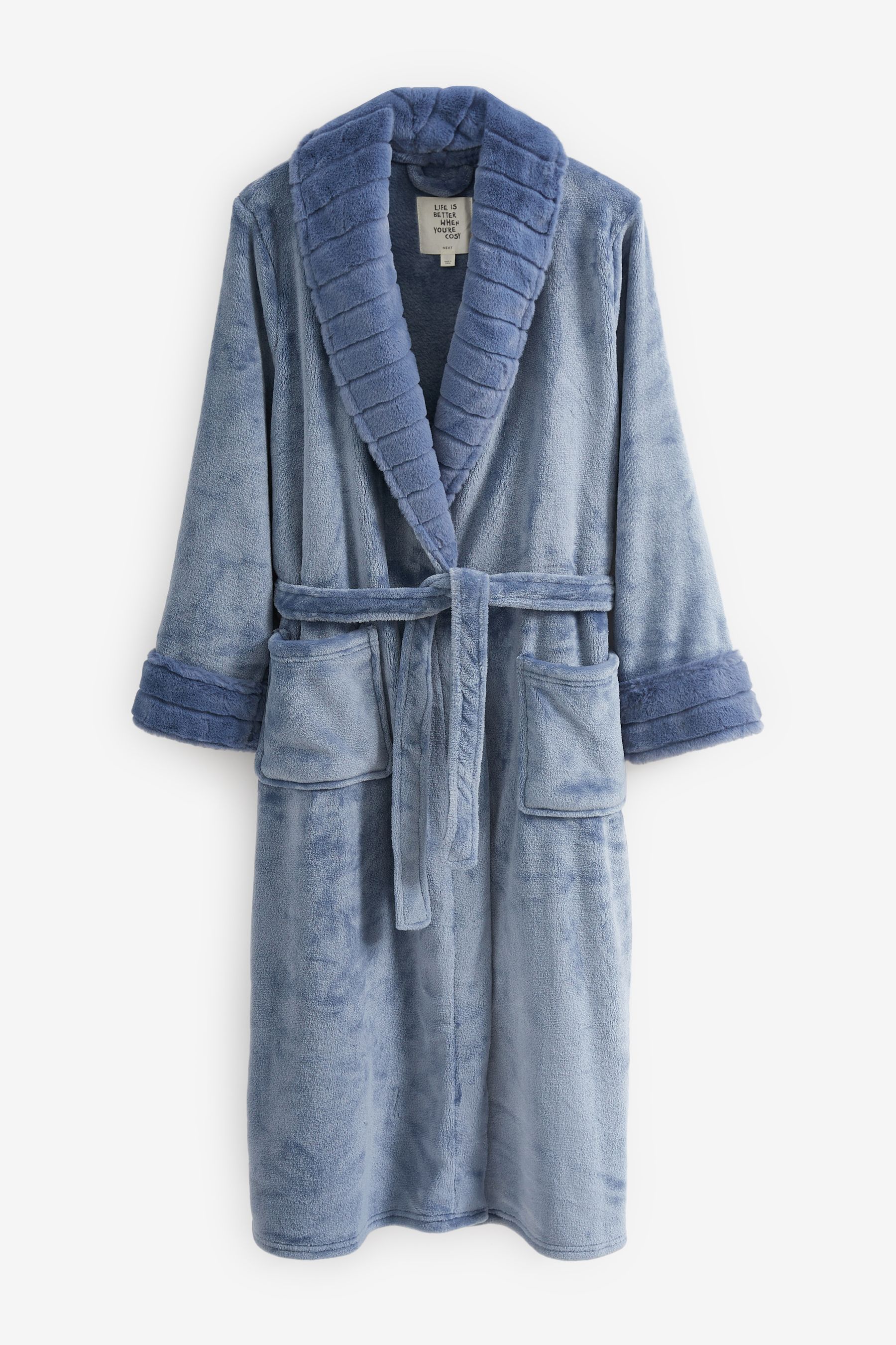 Buy Blue Supersoft Dressing Gown from Next Luxembourg