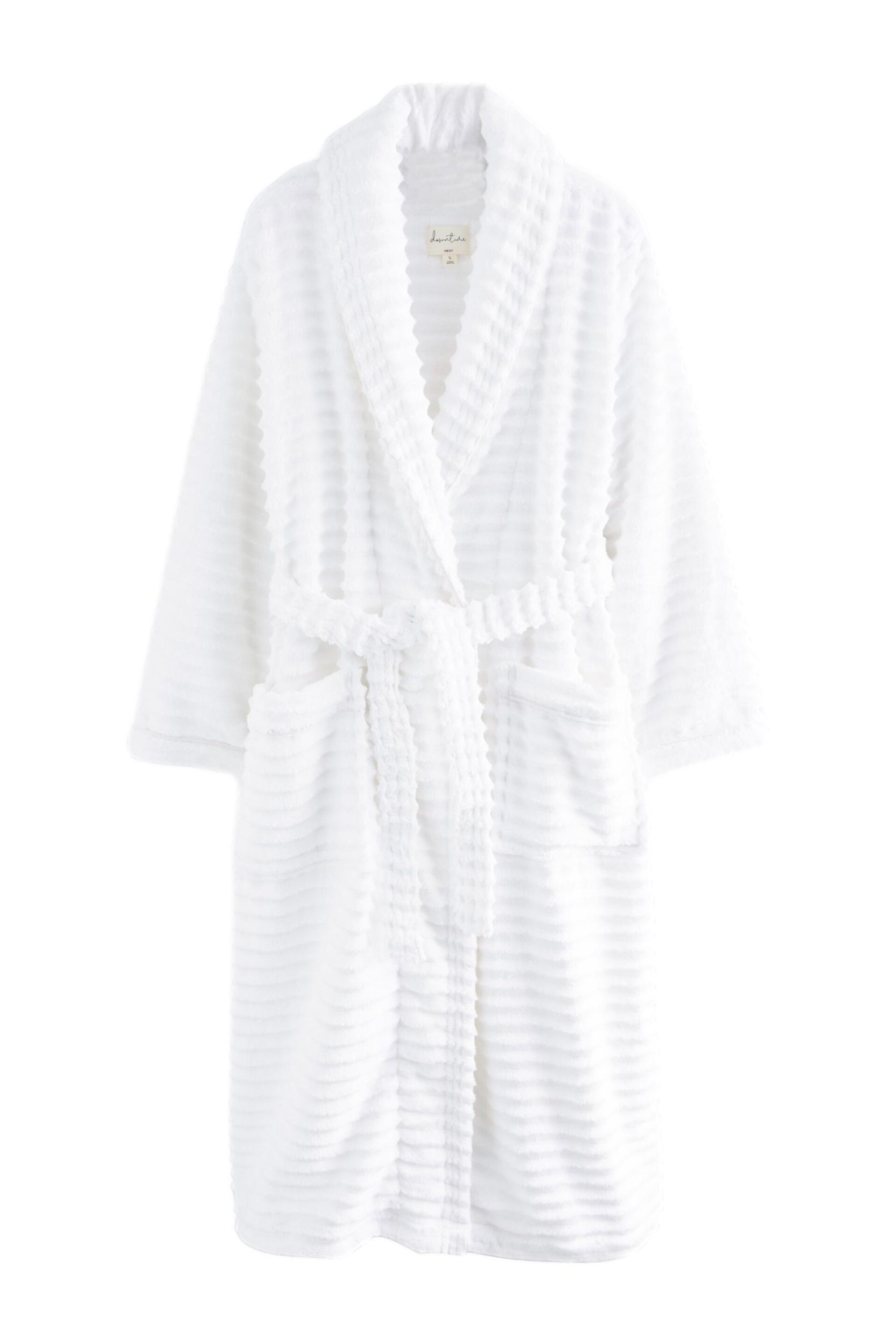 White Towelling Dressing Gown - Image 3 of 4