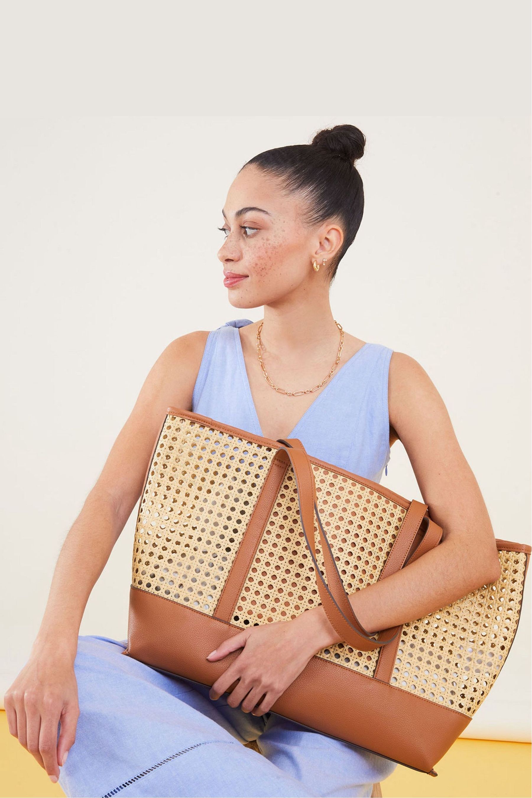 Rattan shoulder bag sales