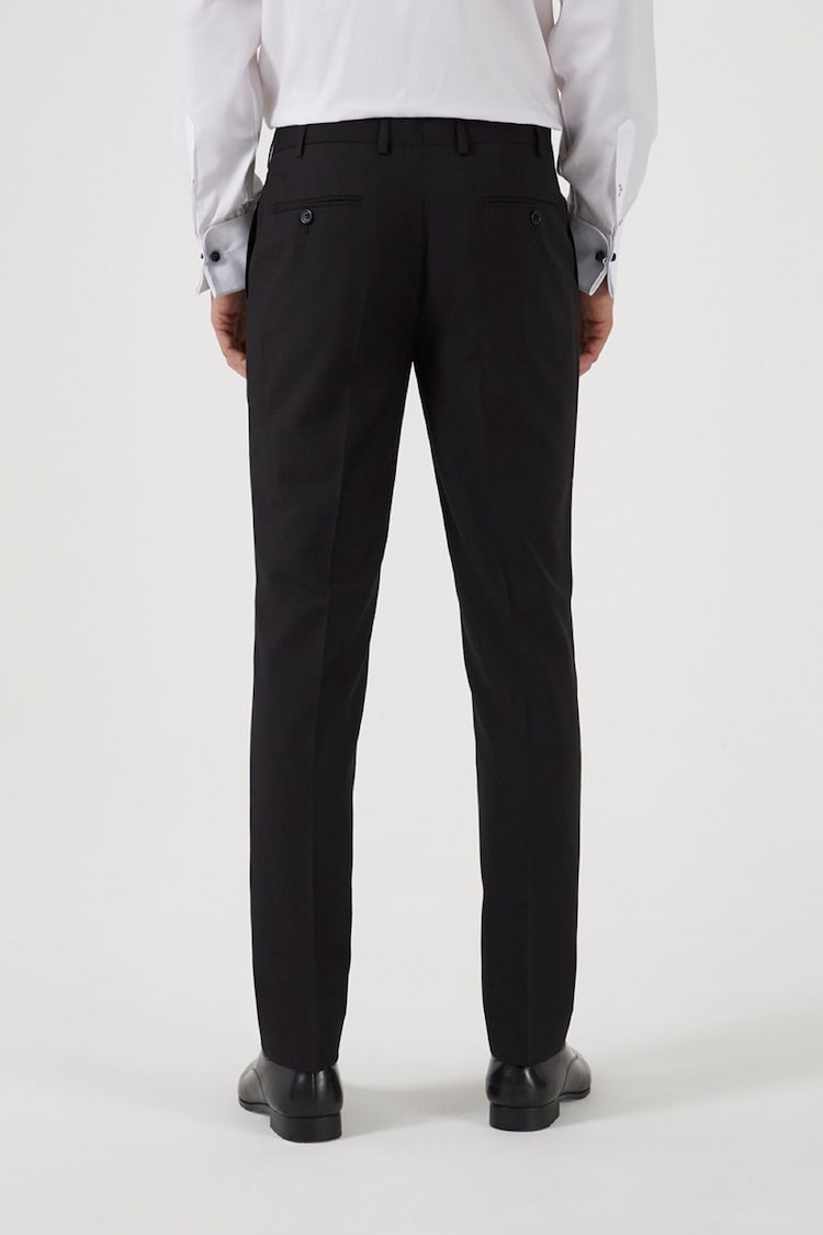 Skopes Black Milan Tapered Fit Suit Trousers - Image 2 of 4