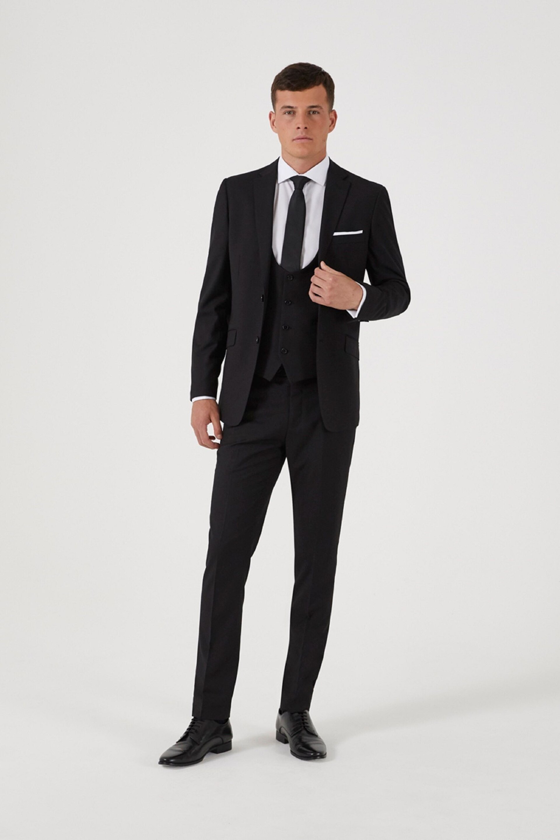 Skopes Milan Black Slim Fit Suit Jacket - Image 4 of 6