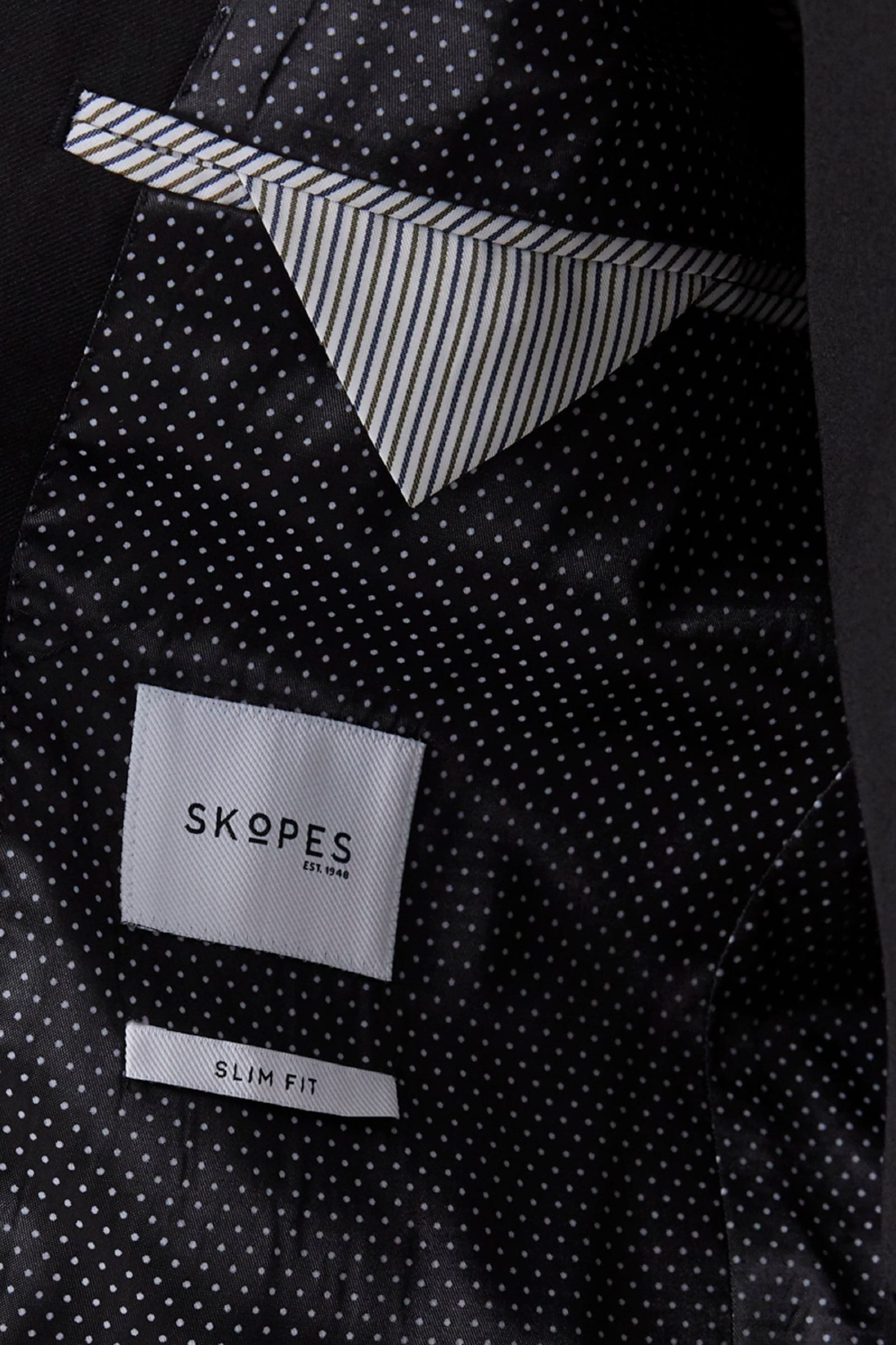 Skopes Milan Black Slim Fit Suit Jacket - Image 6 of 6