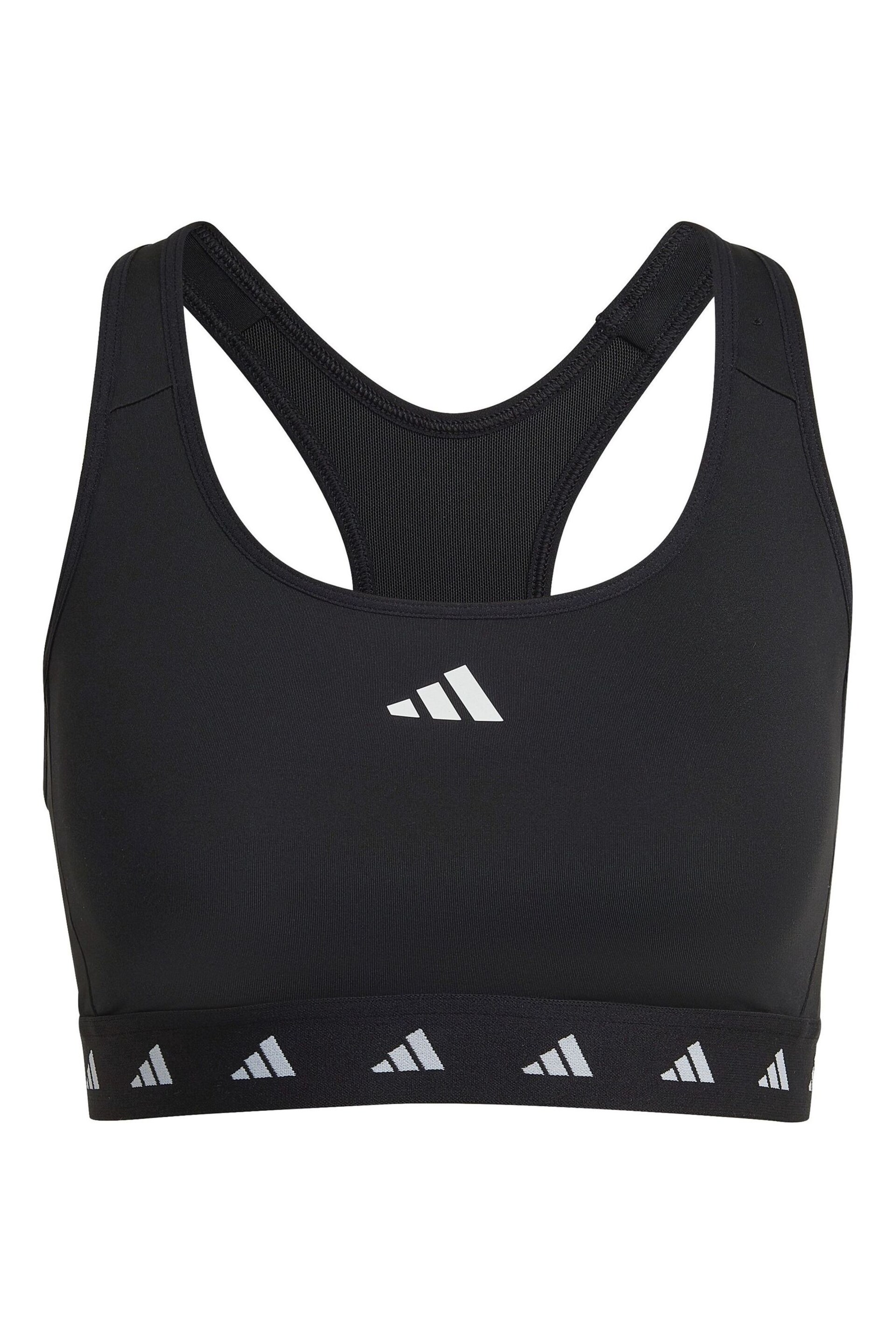 adidas Black Techfit Medium Support Bra - Image 5 of 6