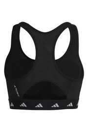 adidas Black Techfit Medium Support Bra - Image 6 of 6